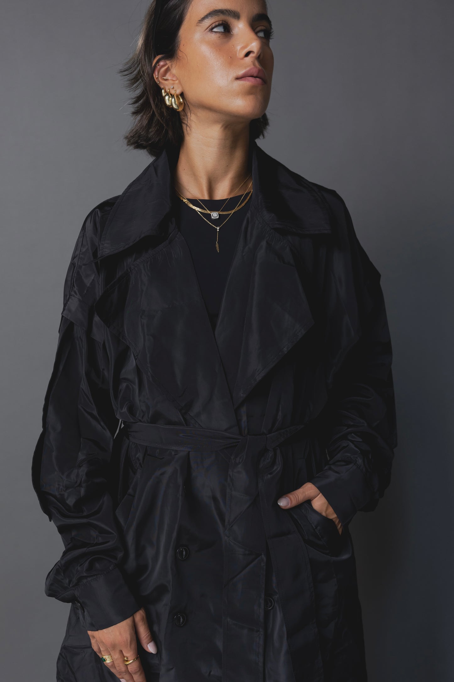 Anchor Waterproof Coat in Black