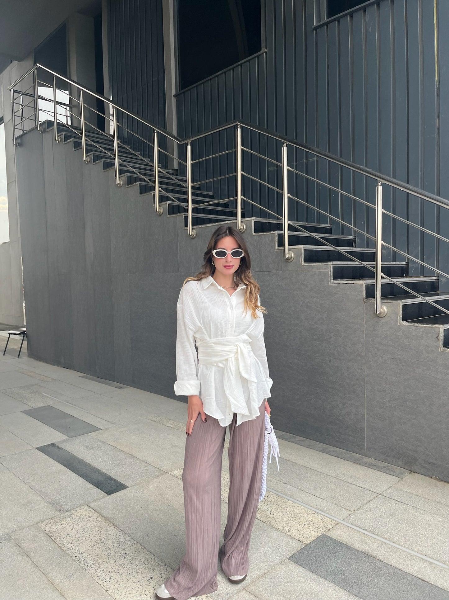 Prickly Wrap Shirt in White