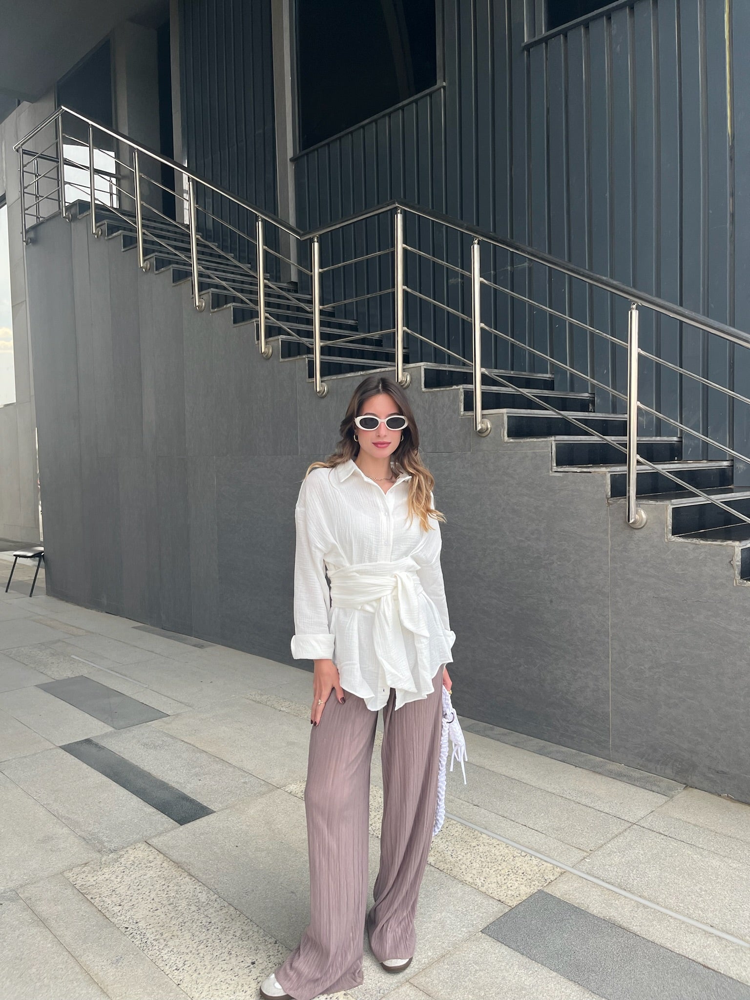 Prickly Wrap Shirt in White