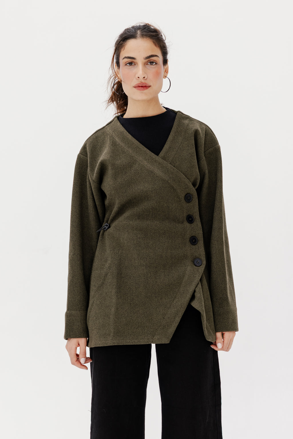 Umber Jacket in Olive Green