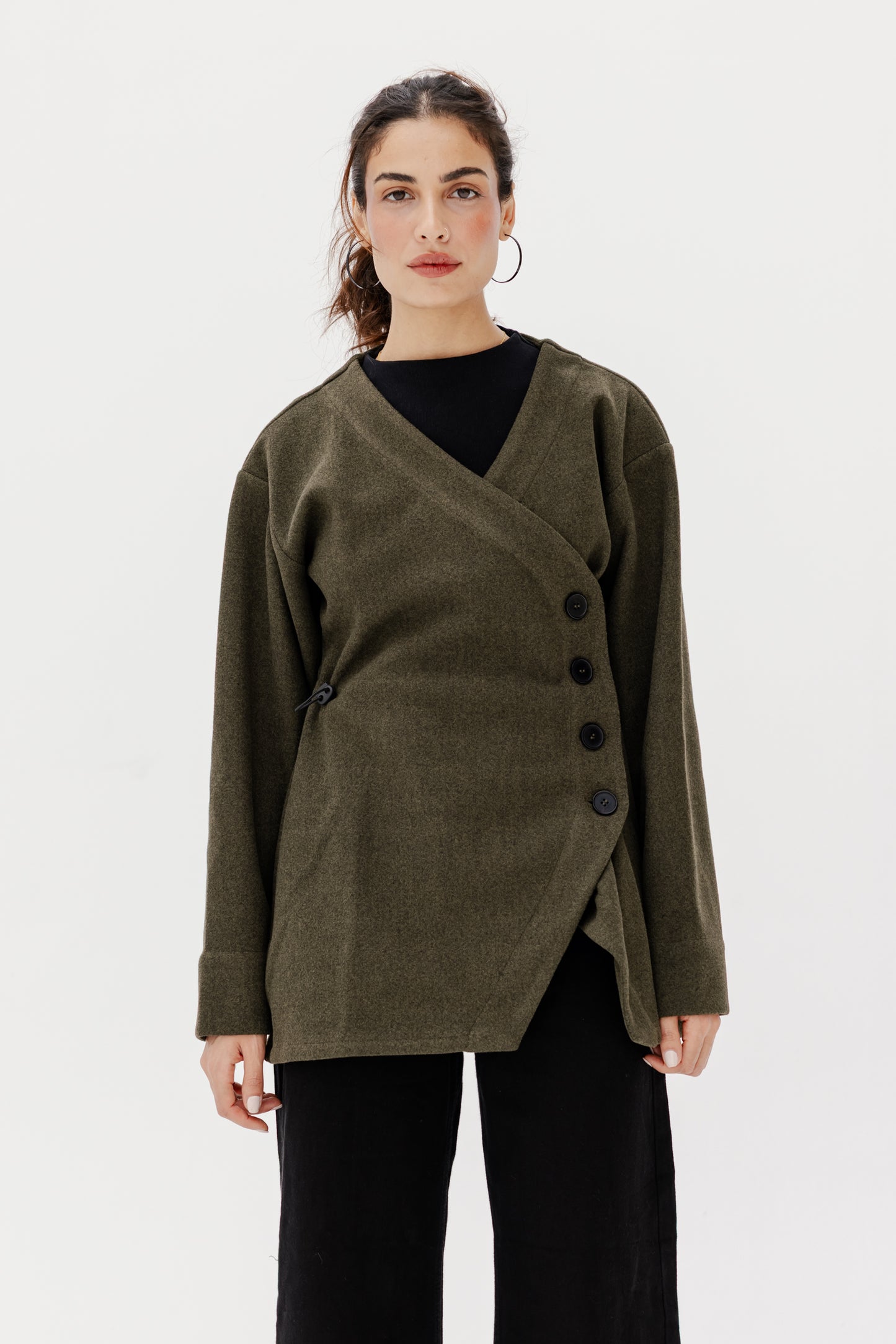Umber Jacket in Olive Green