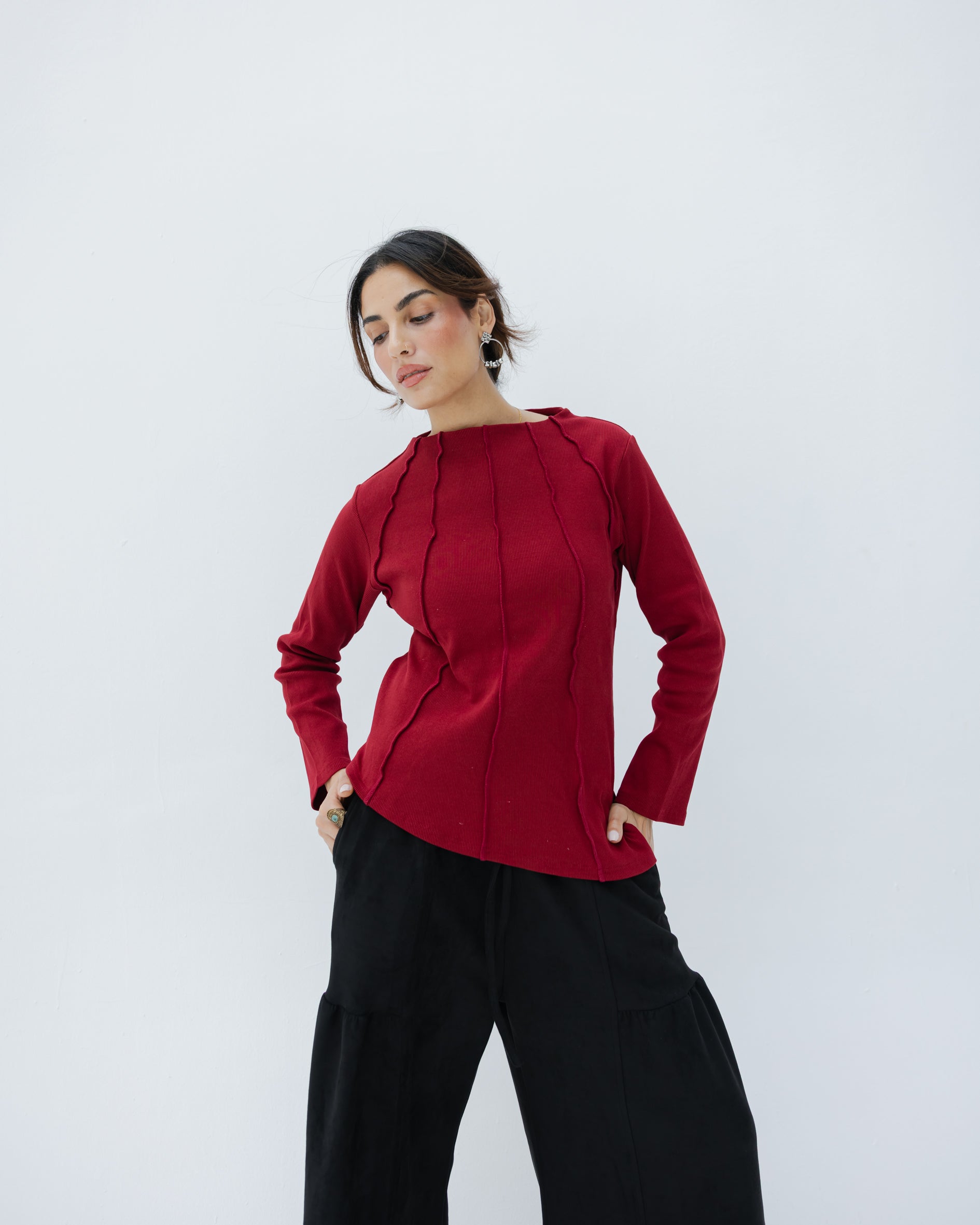 Russet Top in Burgundy