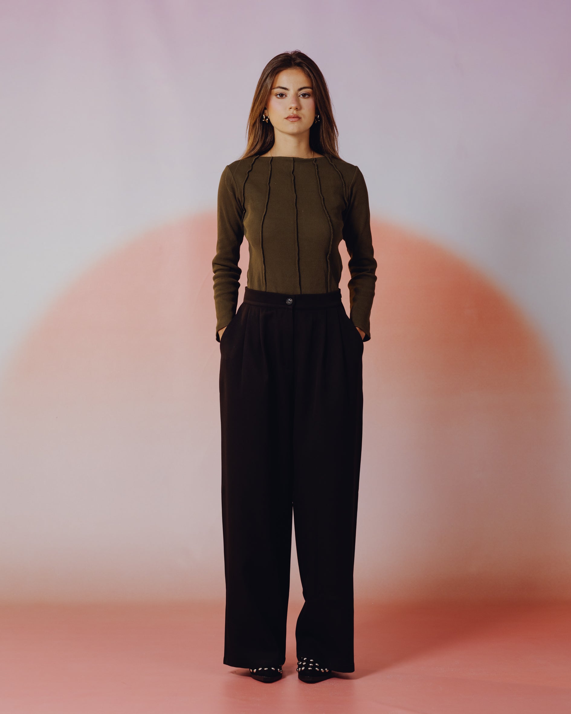 Moonveil Skirt Pants in Black