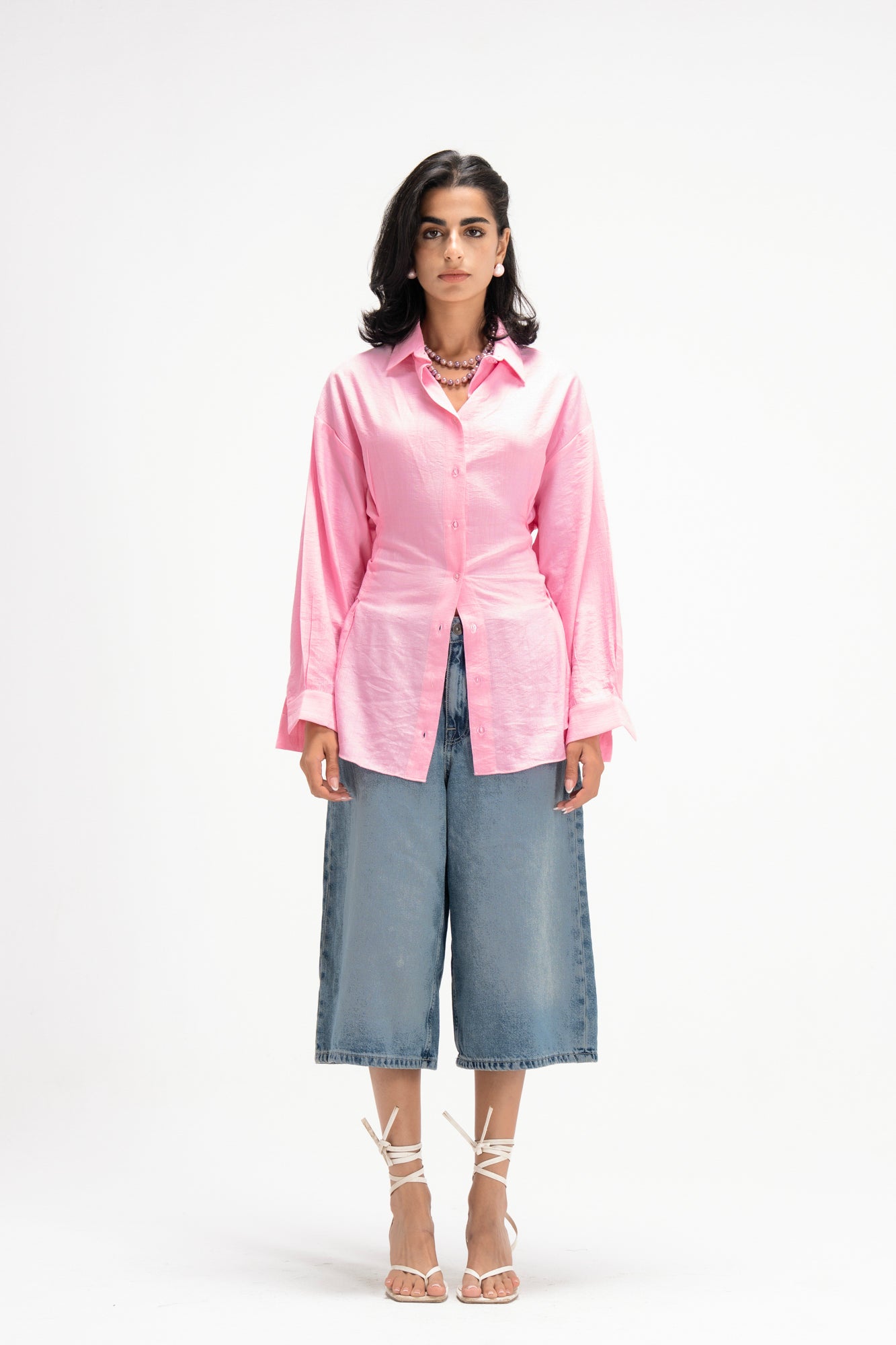 Ray Wrap Shirt in Pink