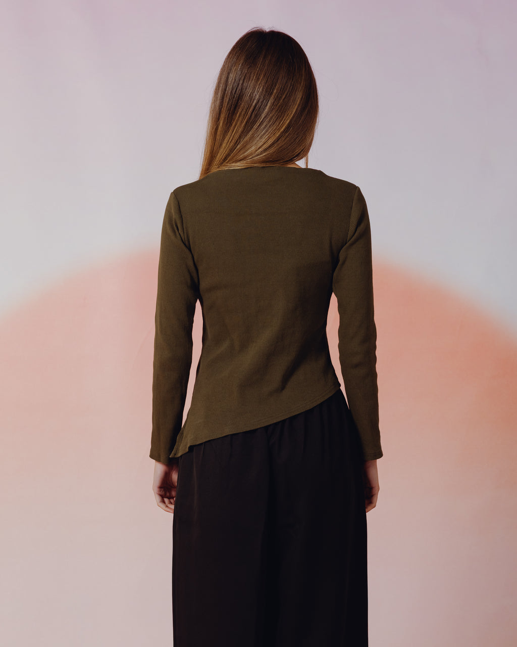 Russet Top in Olive Green