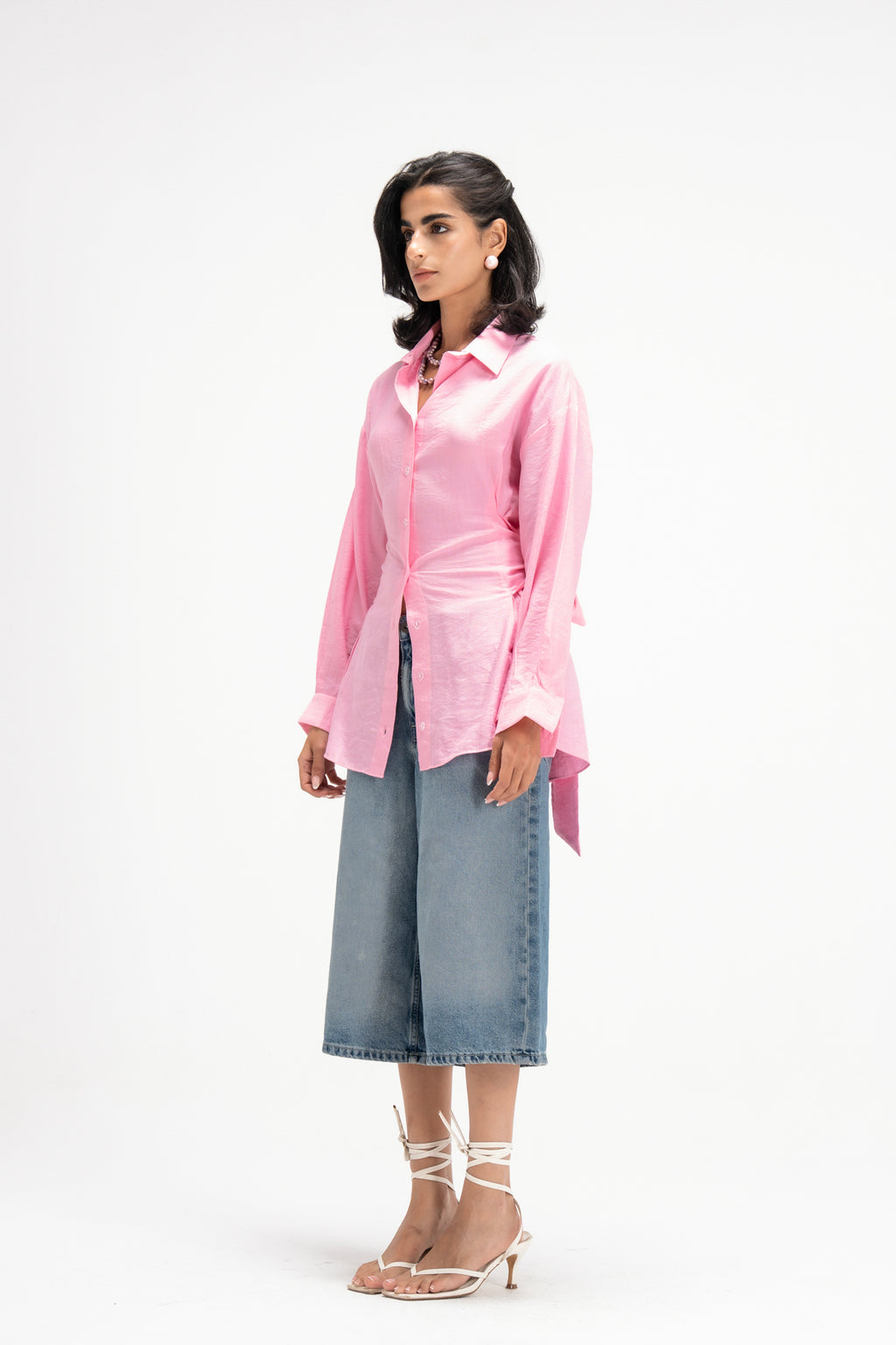 Ray Wrap Shirt in Pink