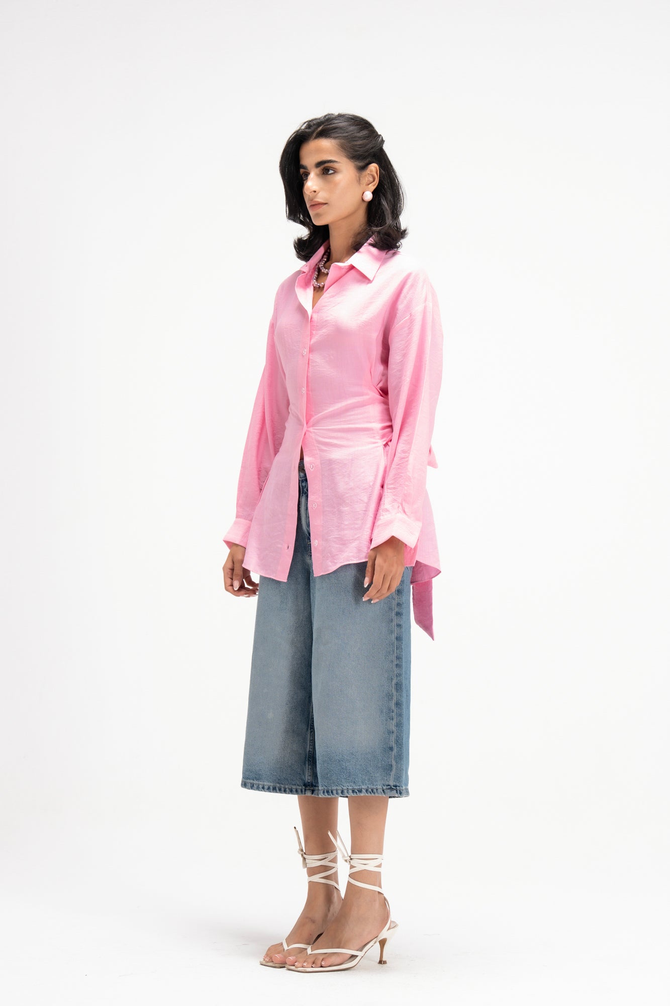 Ray Wrap Shirt in Pink