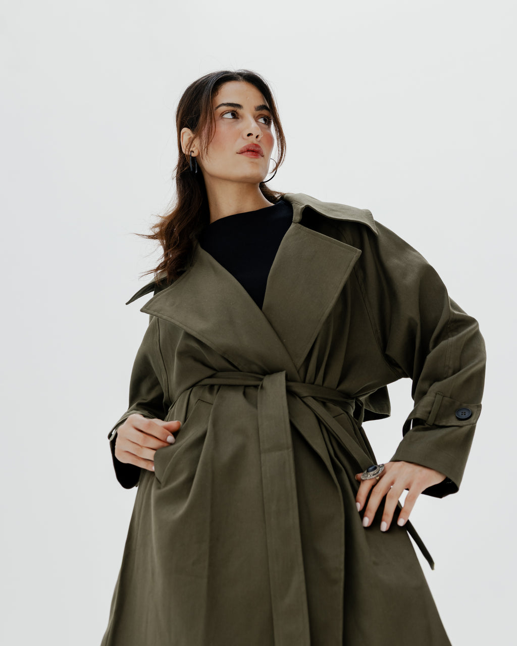 Classic Trench Coact in Olive Green