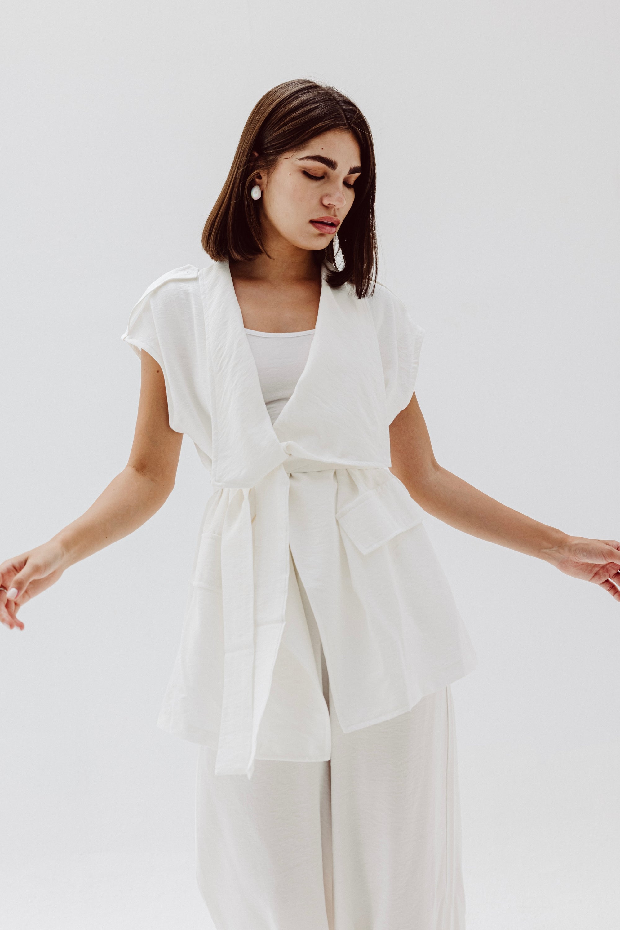 Valera Linen Set in White