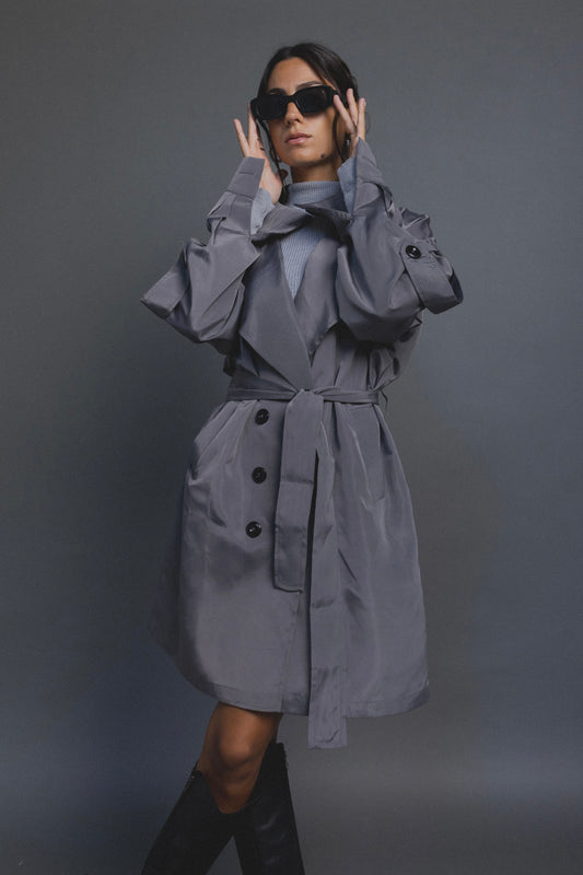 Anchor Waterproof Trench Coact in Grey