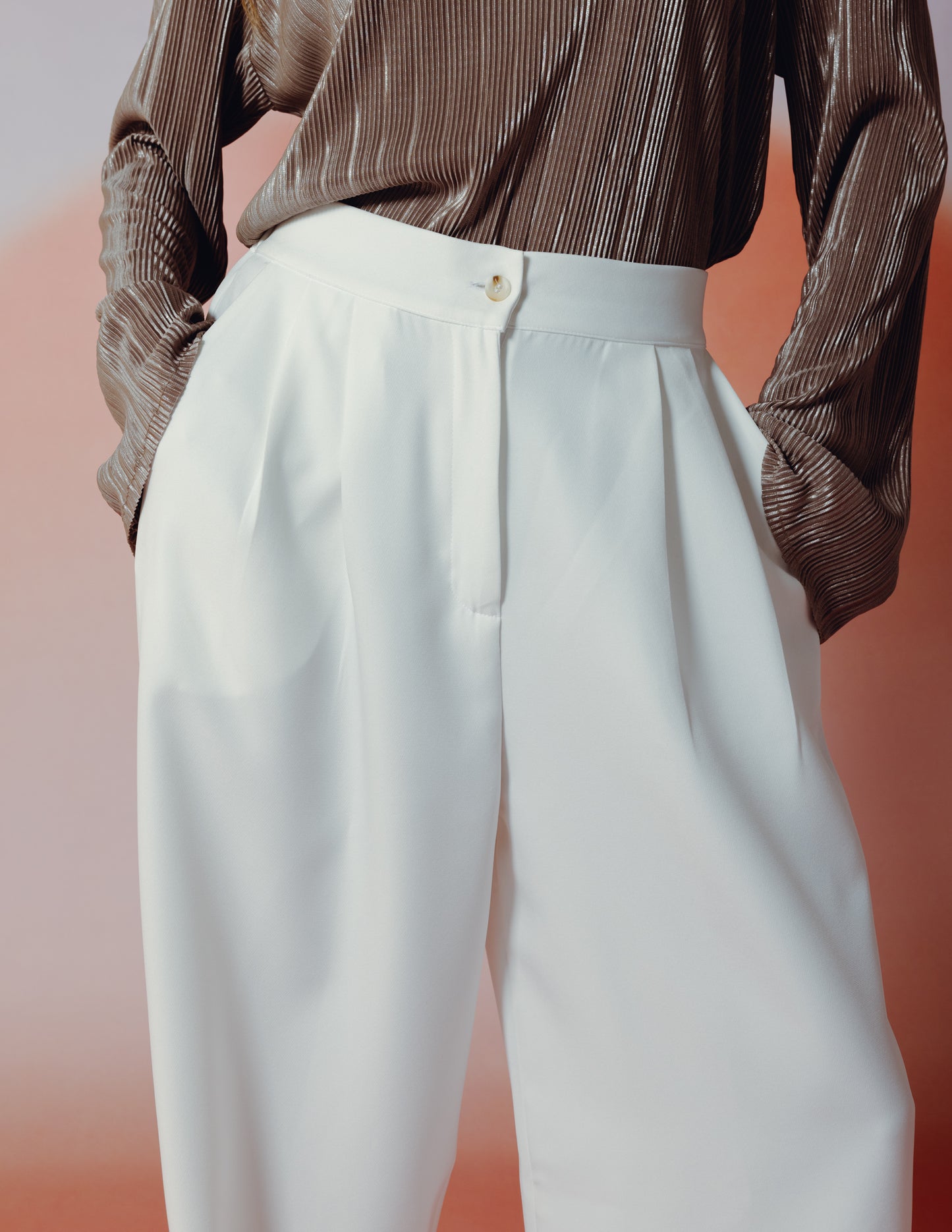 Moonveil Skirt Pants in White