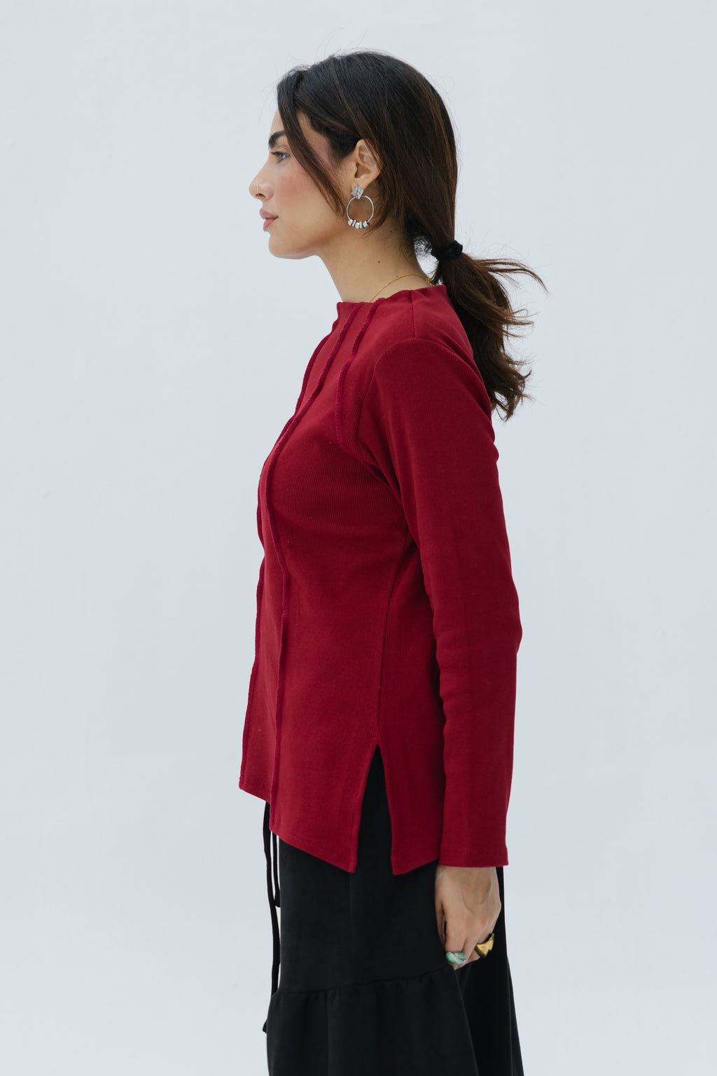 Russet Top in Burgundy
