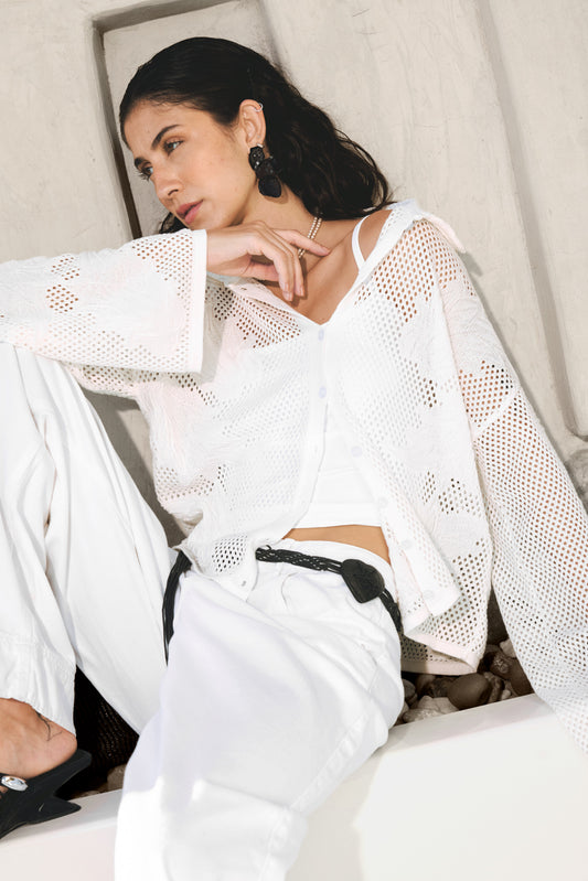 ISLA Knit Top in White