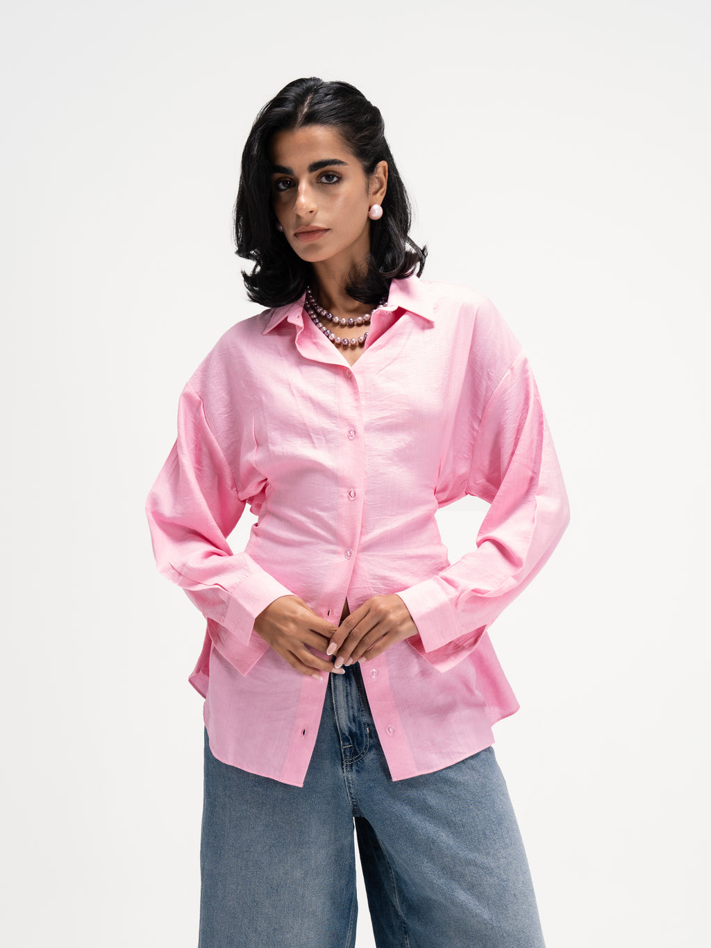 Ray Wrap Shirt in Pink