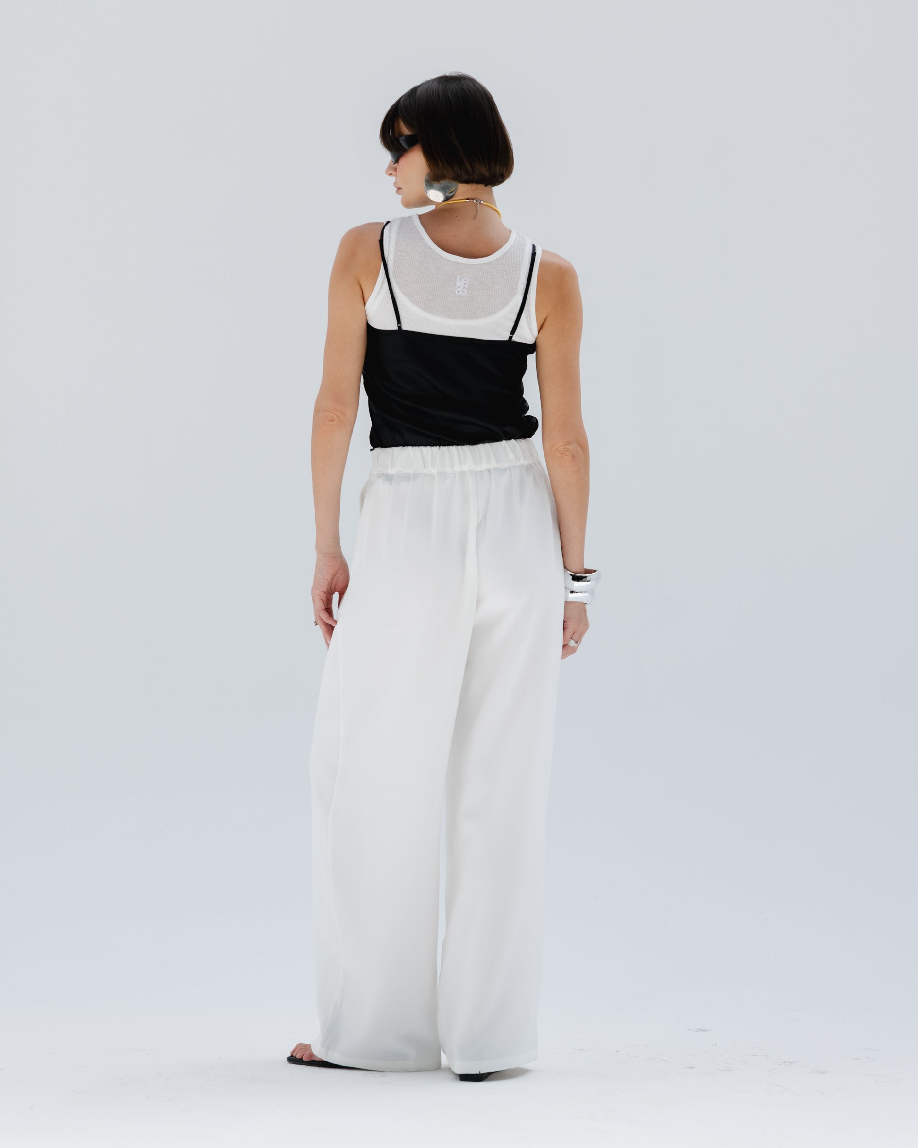 Moonveil Skirt Pants in White