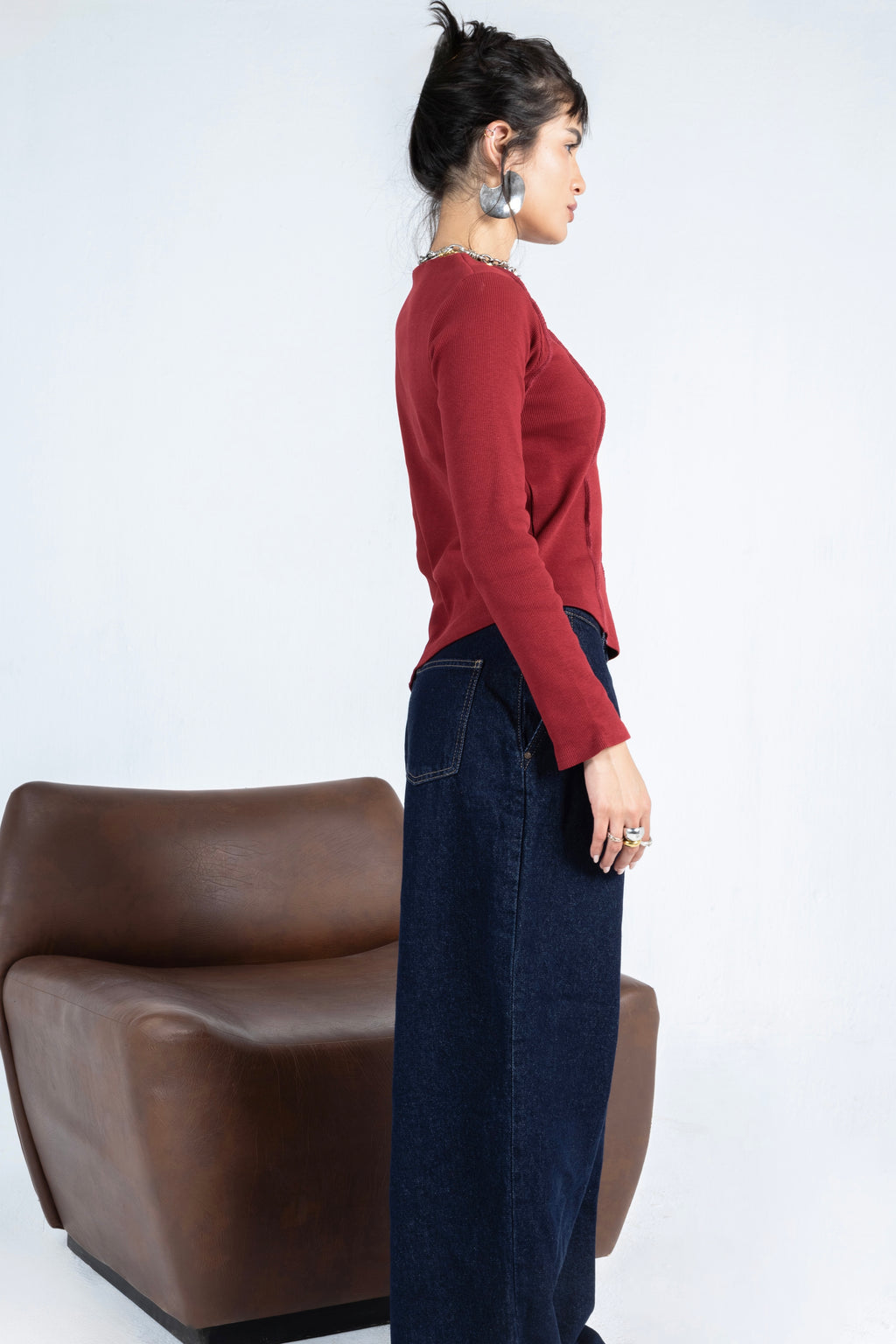 Russet Top in Burgundy