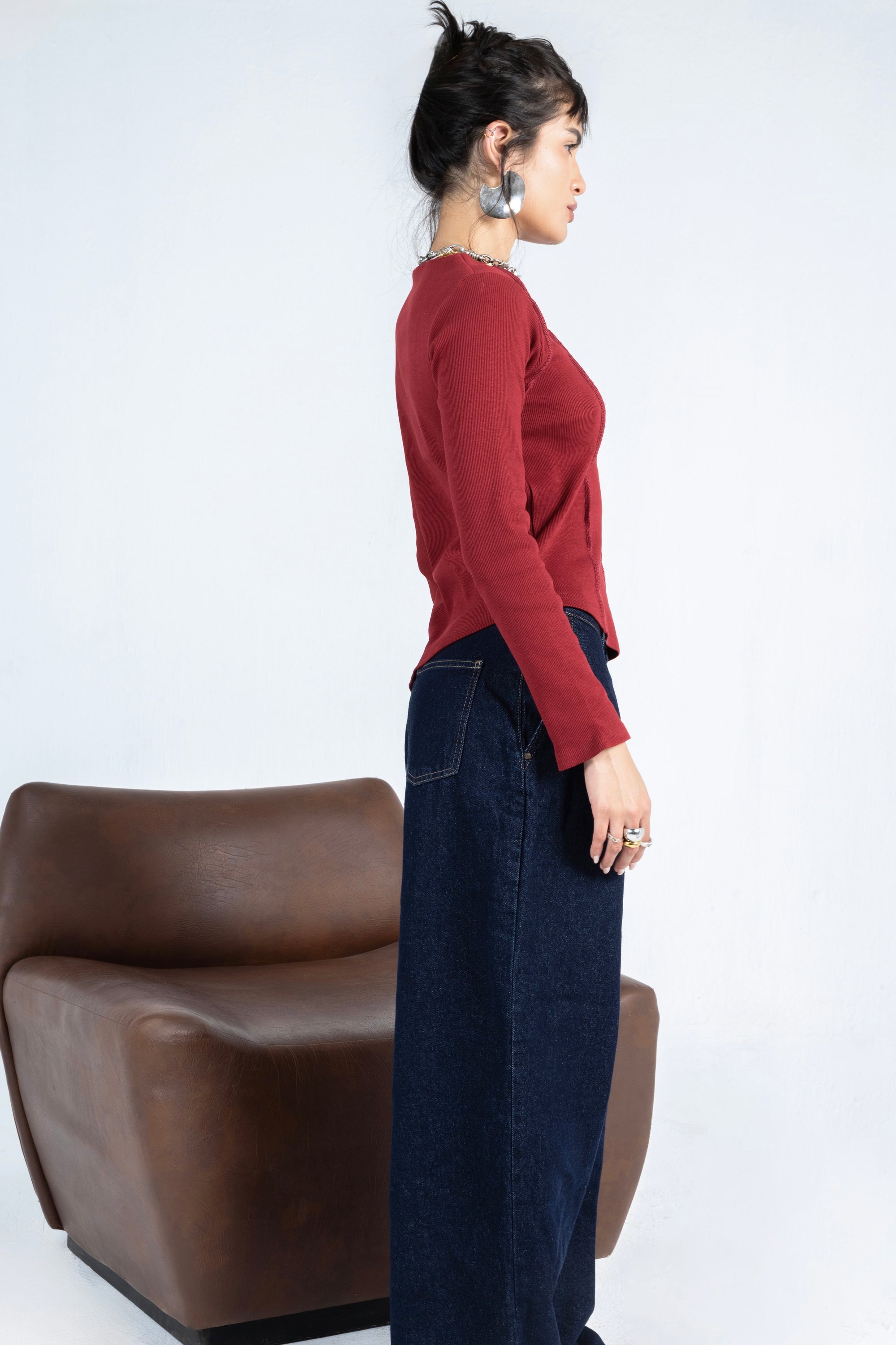 Russet Top in Burgundy