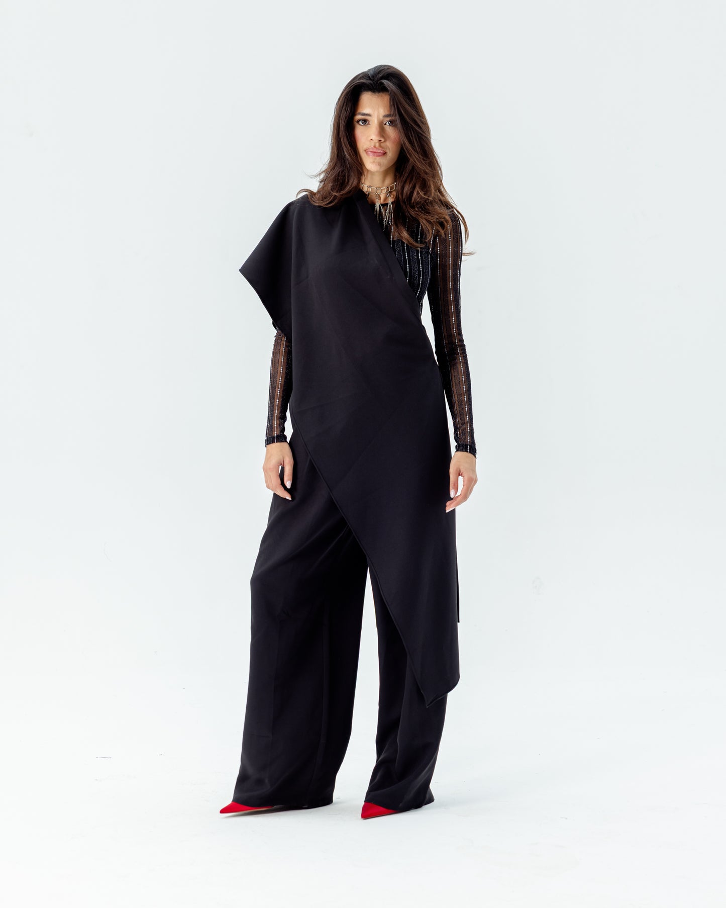 Moonveil Skirt Pants in Black