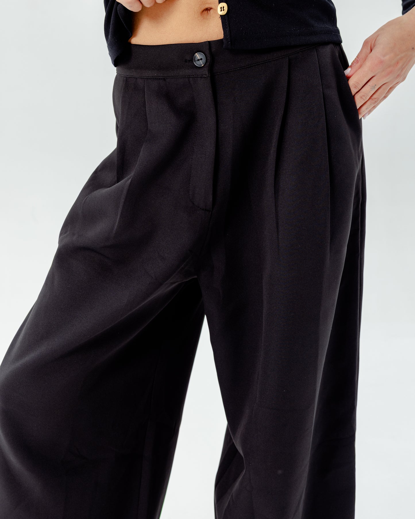 Moonveil Skirt Pants in Black