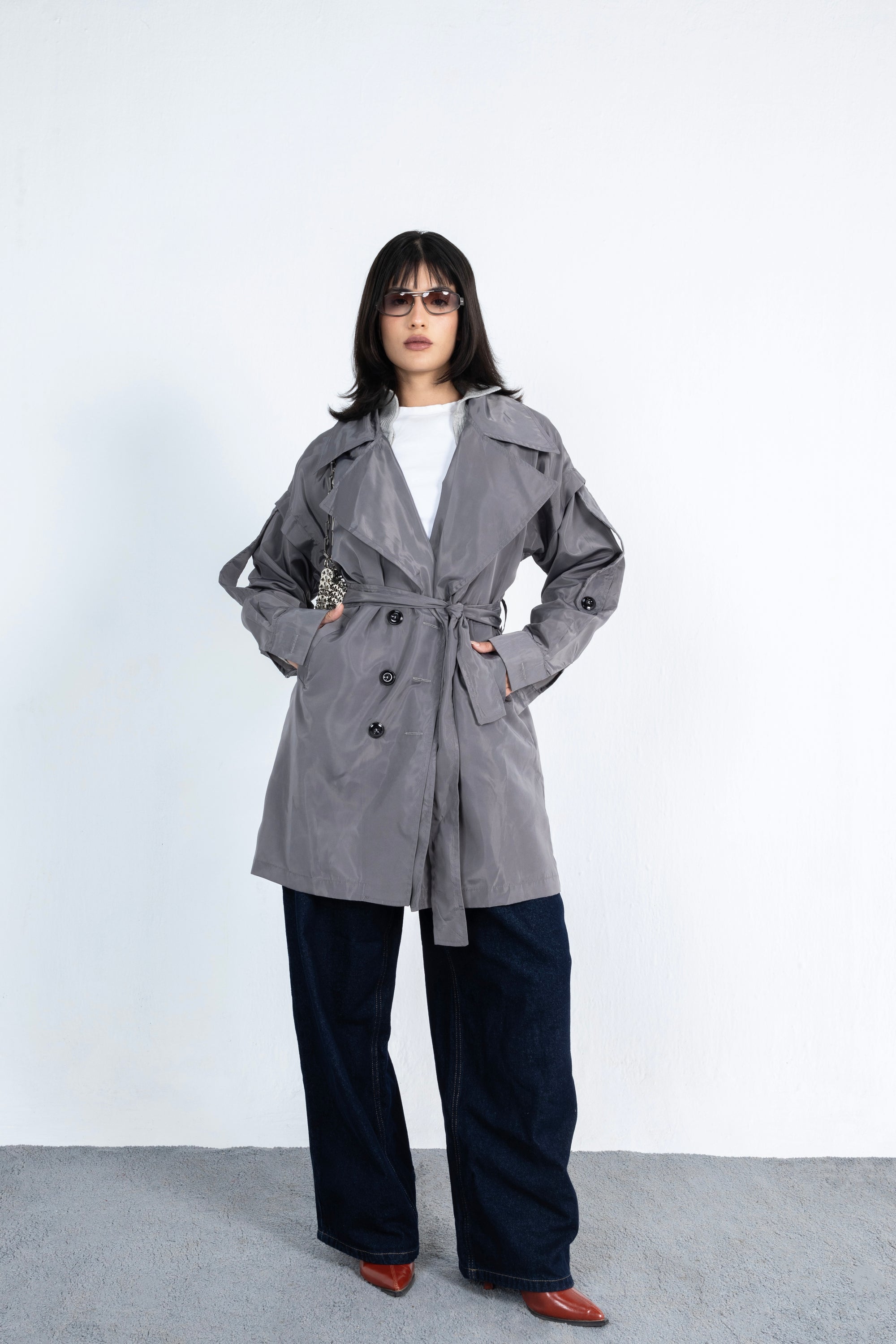 Anchor Waterproof Trench Coact in Grey