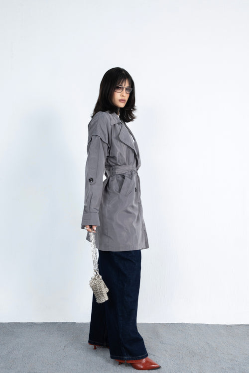 Anchor Waterproof Trench Coact in Grey