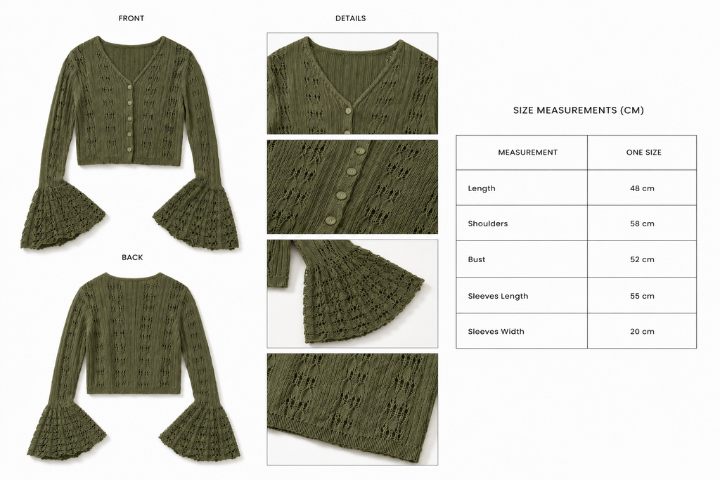Cropped Petalis in Olive
