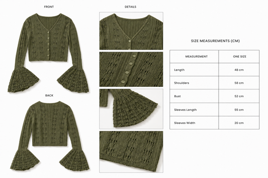 Cropped Petalis in Olive
