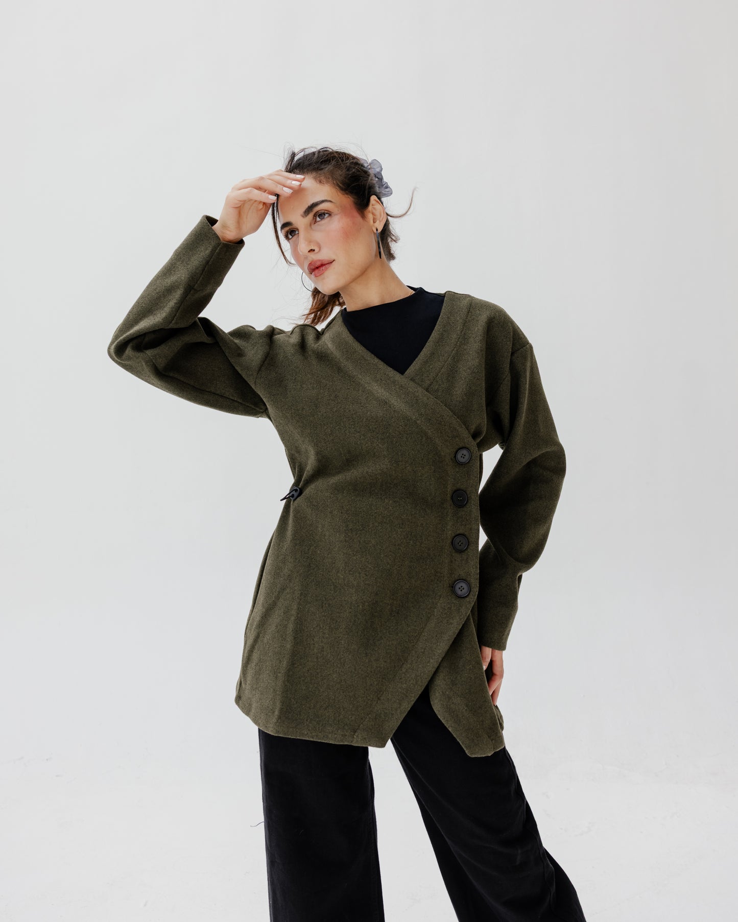 Umber Jacket in Olive Green