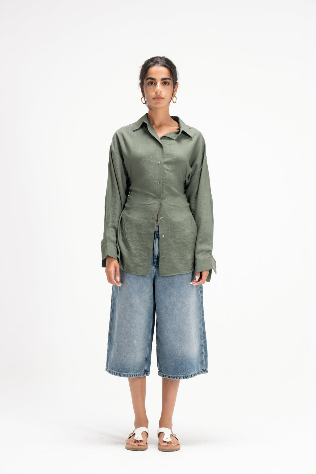 Ray Wrap Shirt in Light Green
