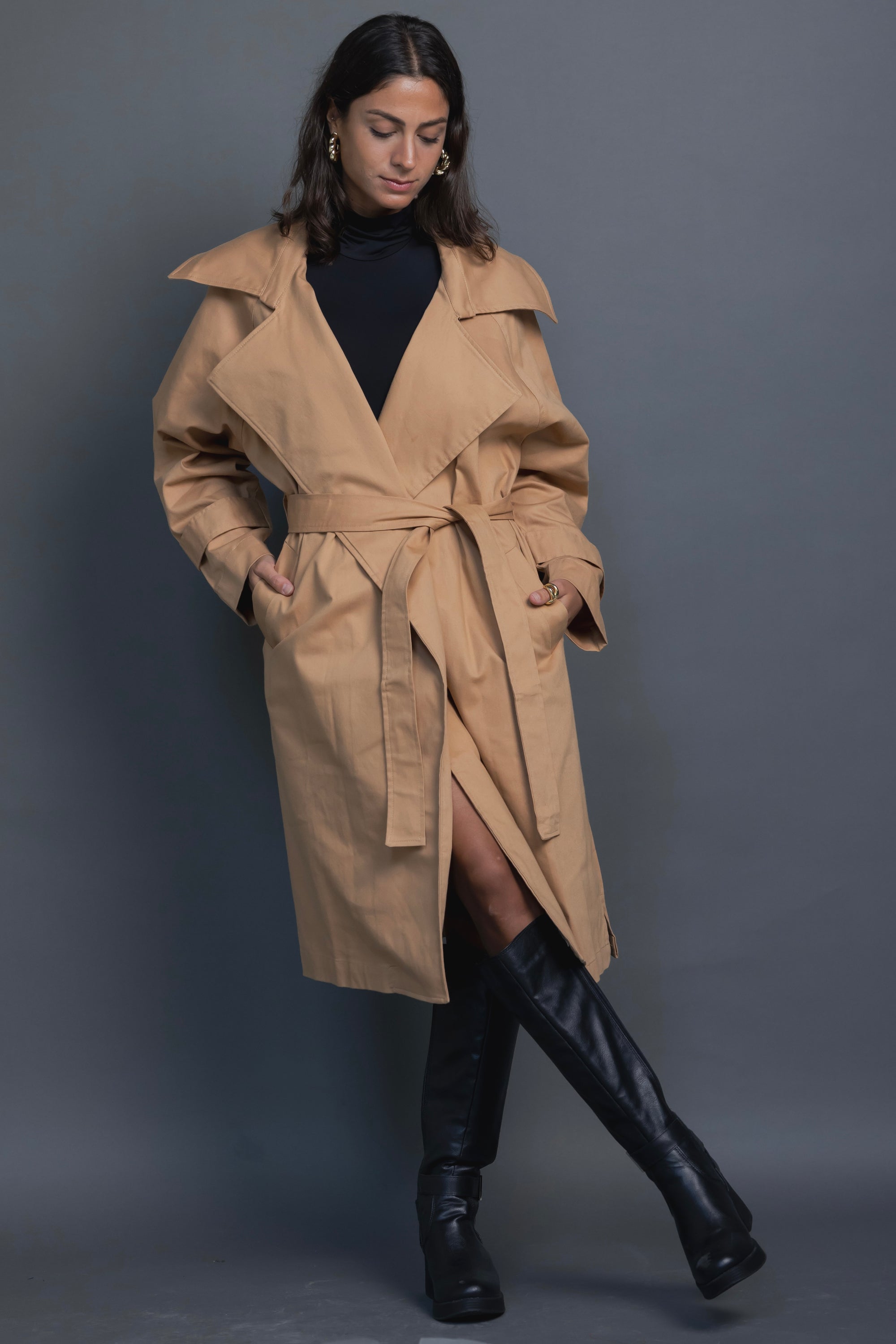 Classic Trench Coat in Camel