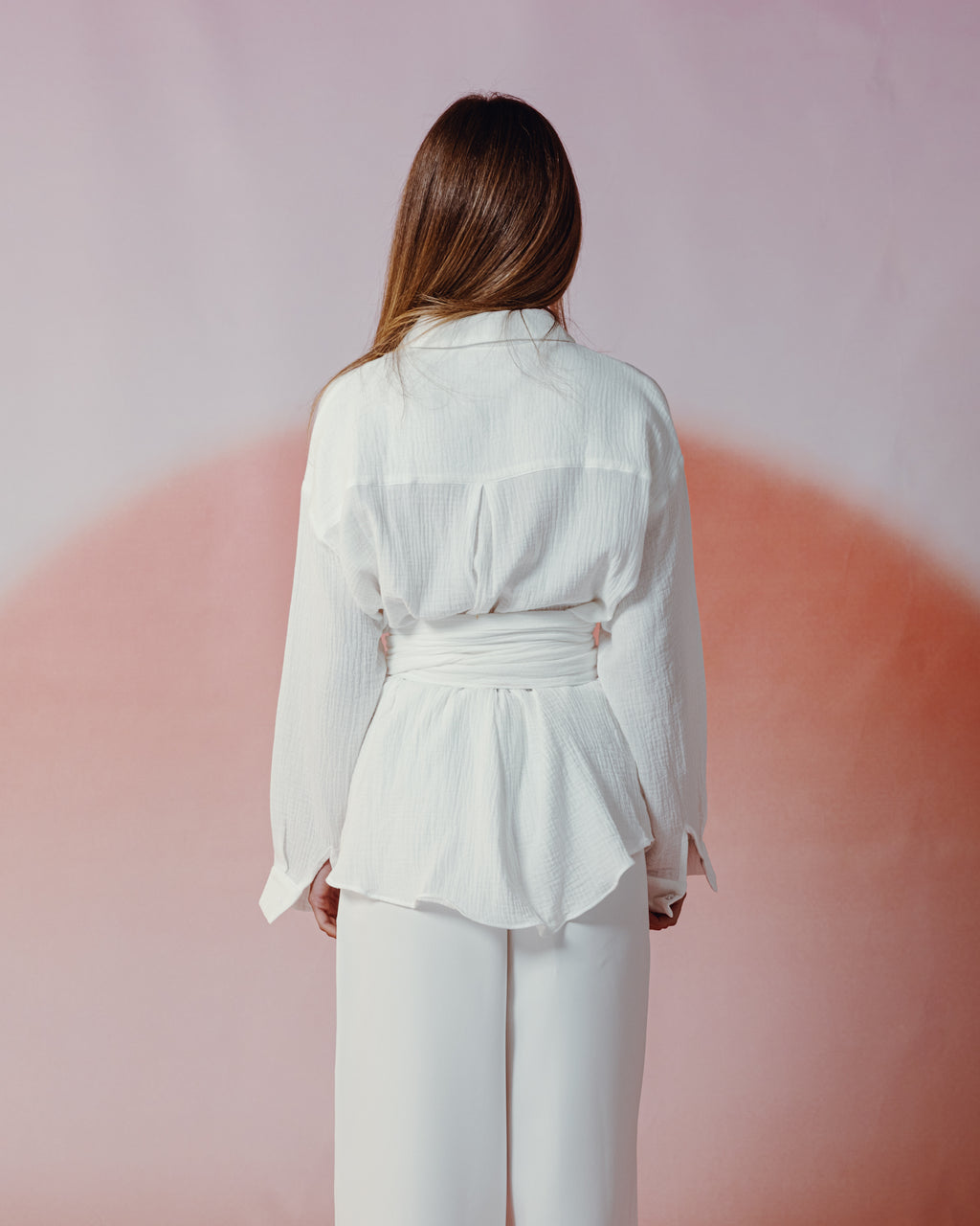 Prickly Wrap Shirt in White