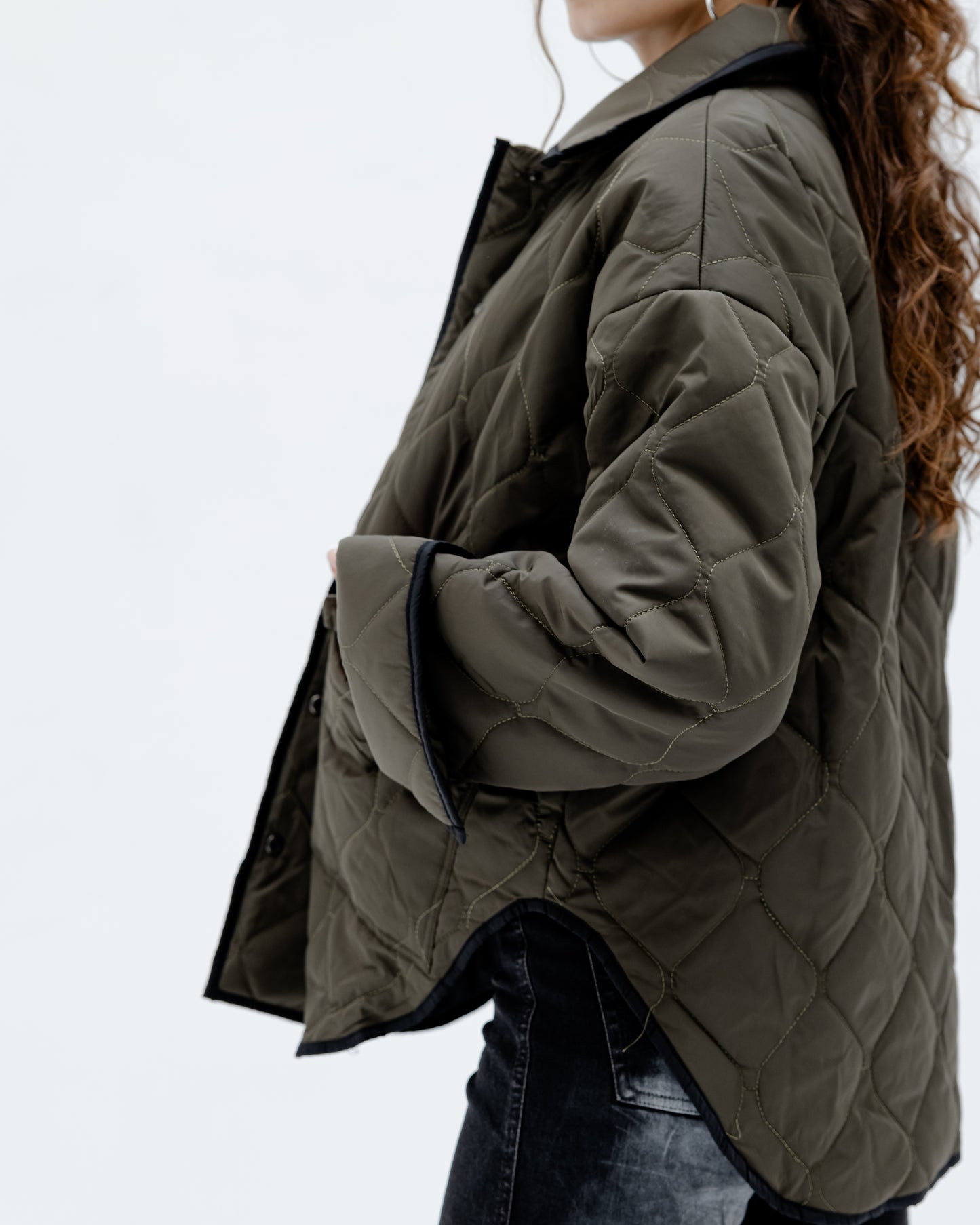 Cider Puffer Jacket in Olive Green