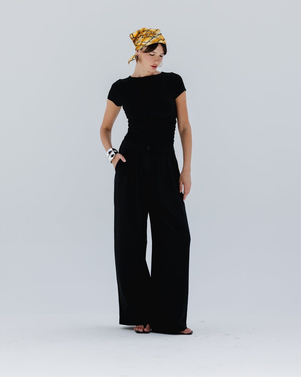 Moonveil Skirt Pants in Black