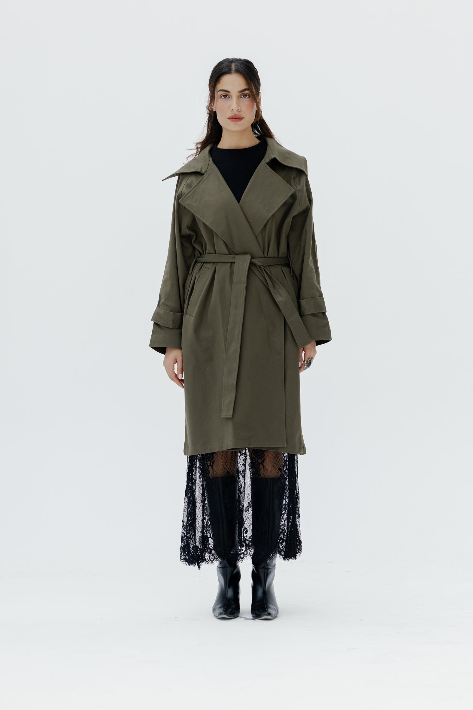 Classic Trench Coact in Olive Green