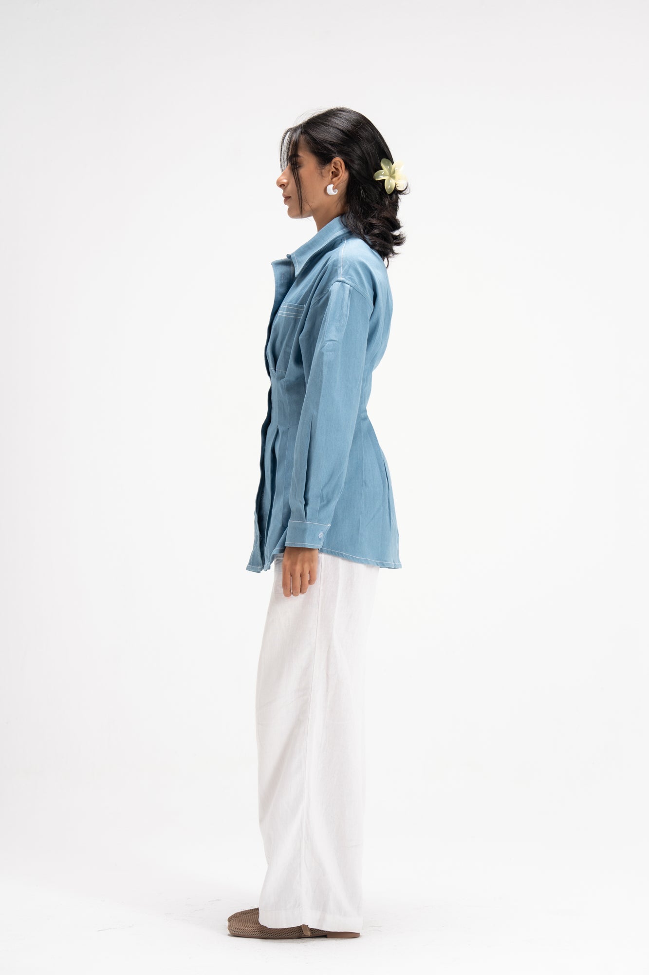 Vivid Denim Shirt in Baby Blue