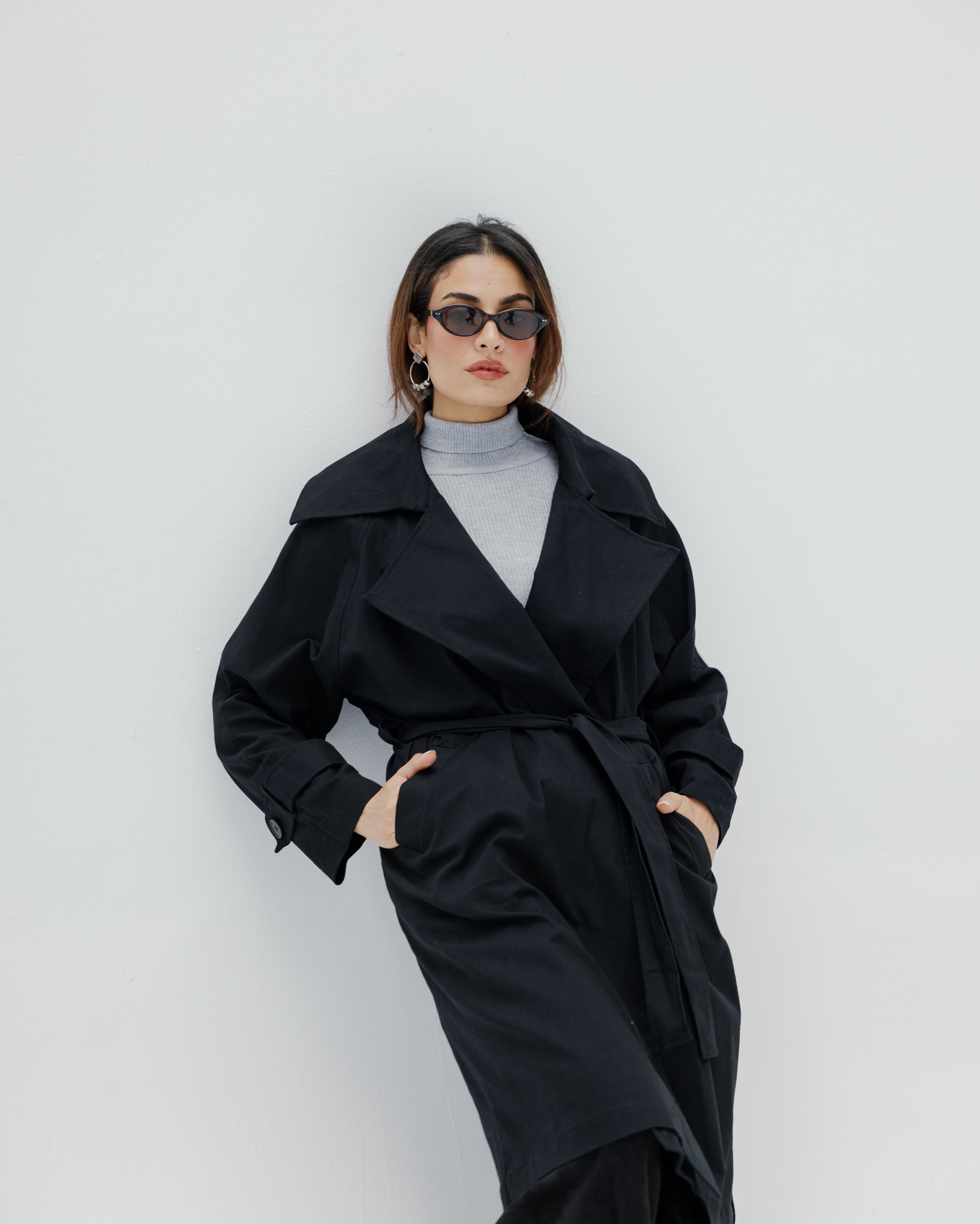 Classic Trench Coat in Black