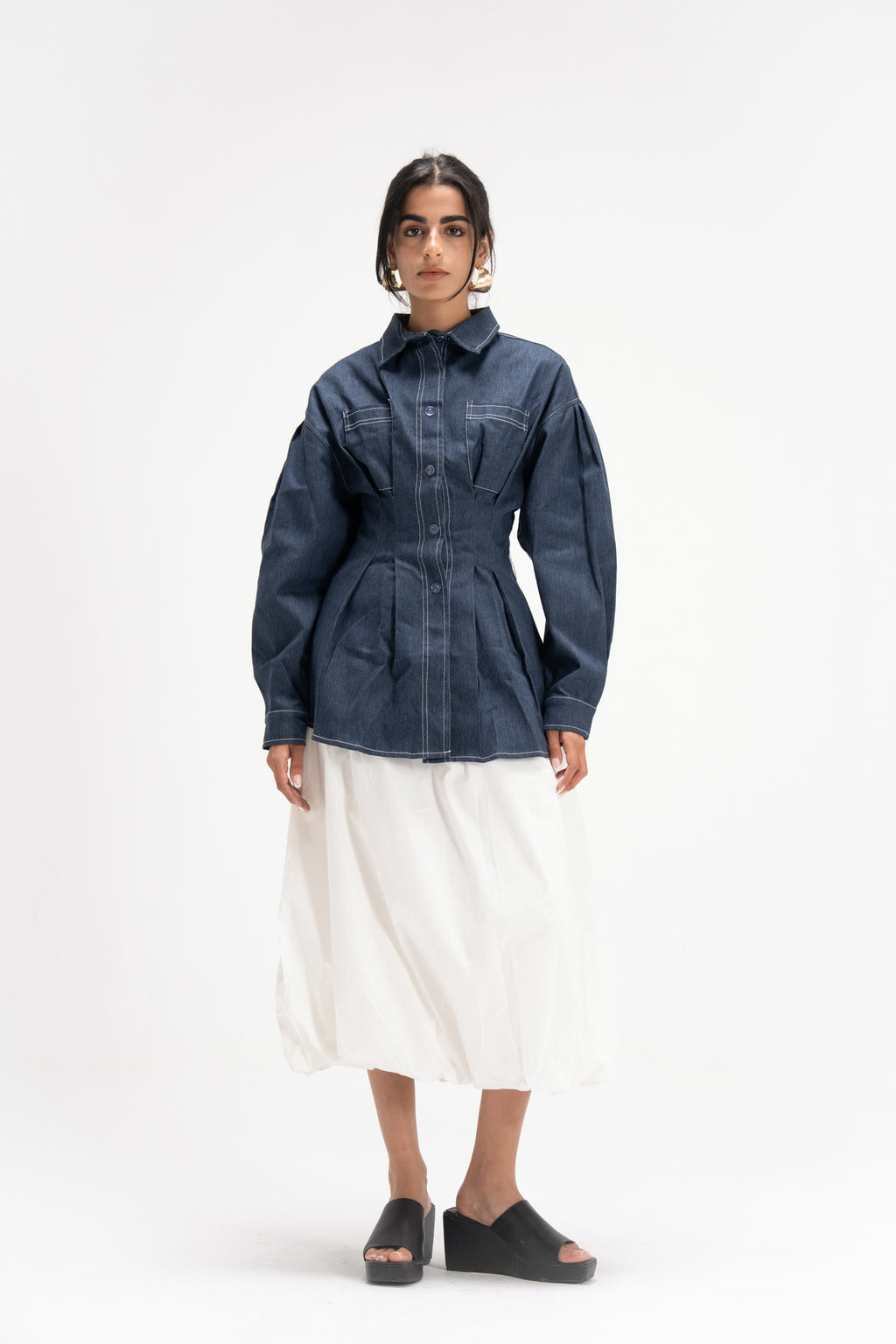 Vivid Denim Shirt in Blue