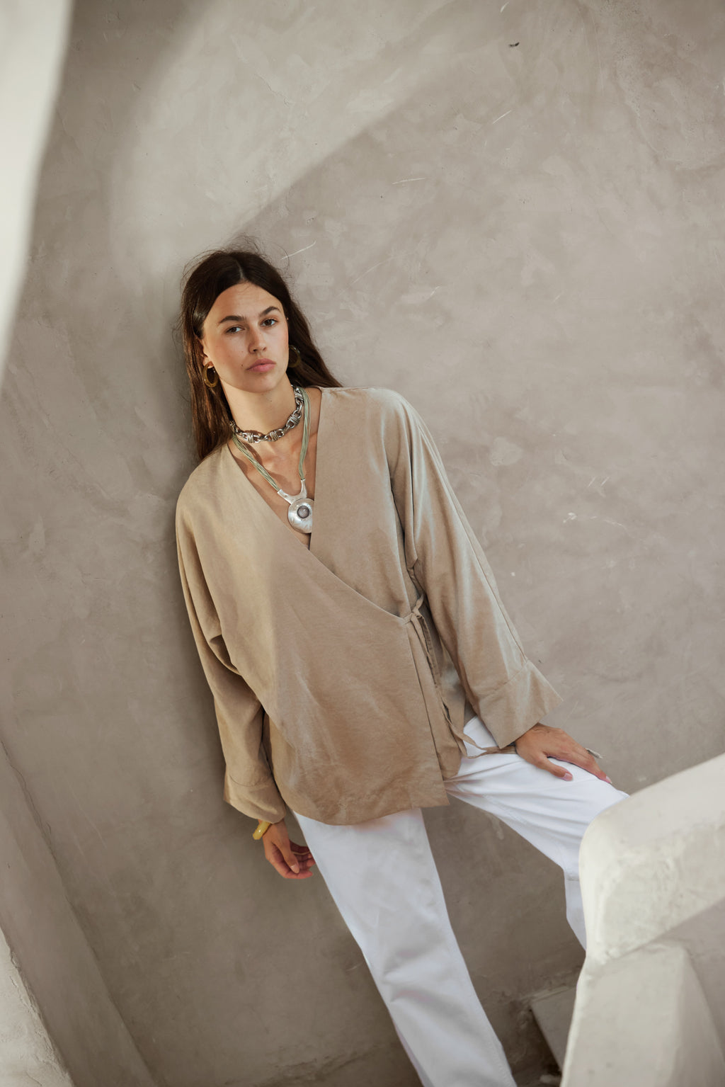 Orla Top in Beige