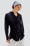 Ray Wrap Shirt in Black