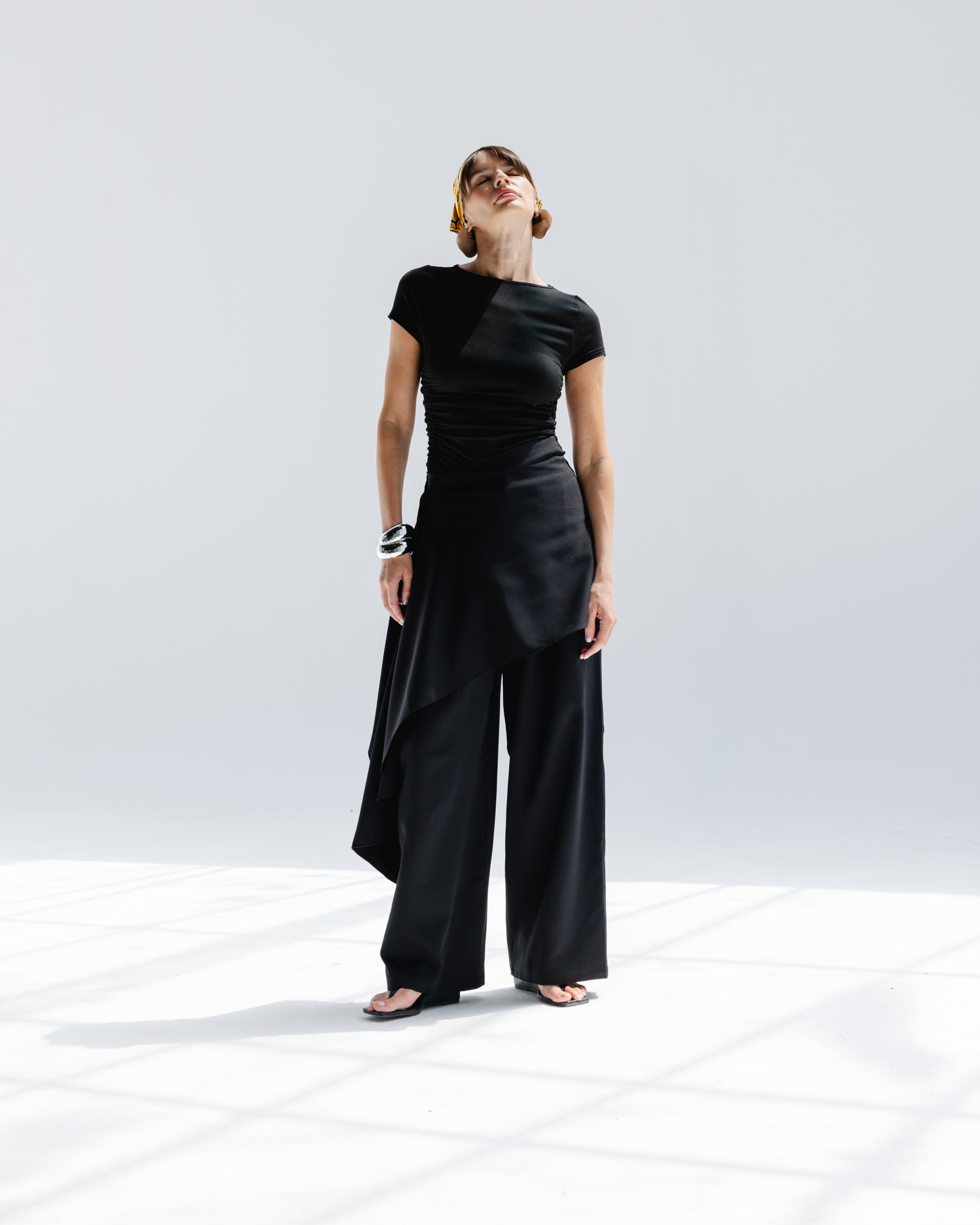 Moonveil Skirt Pants in Black