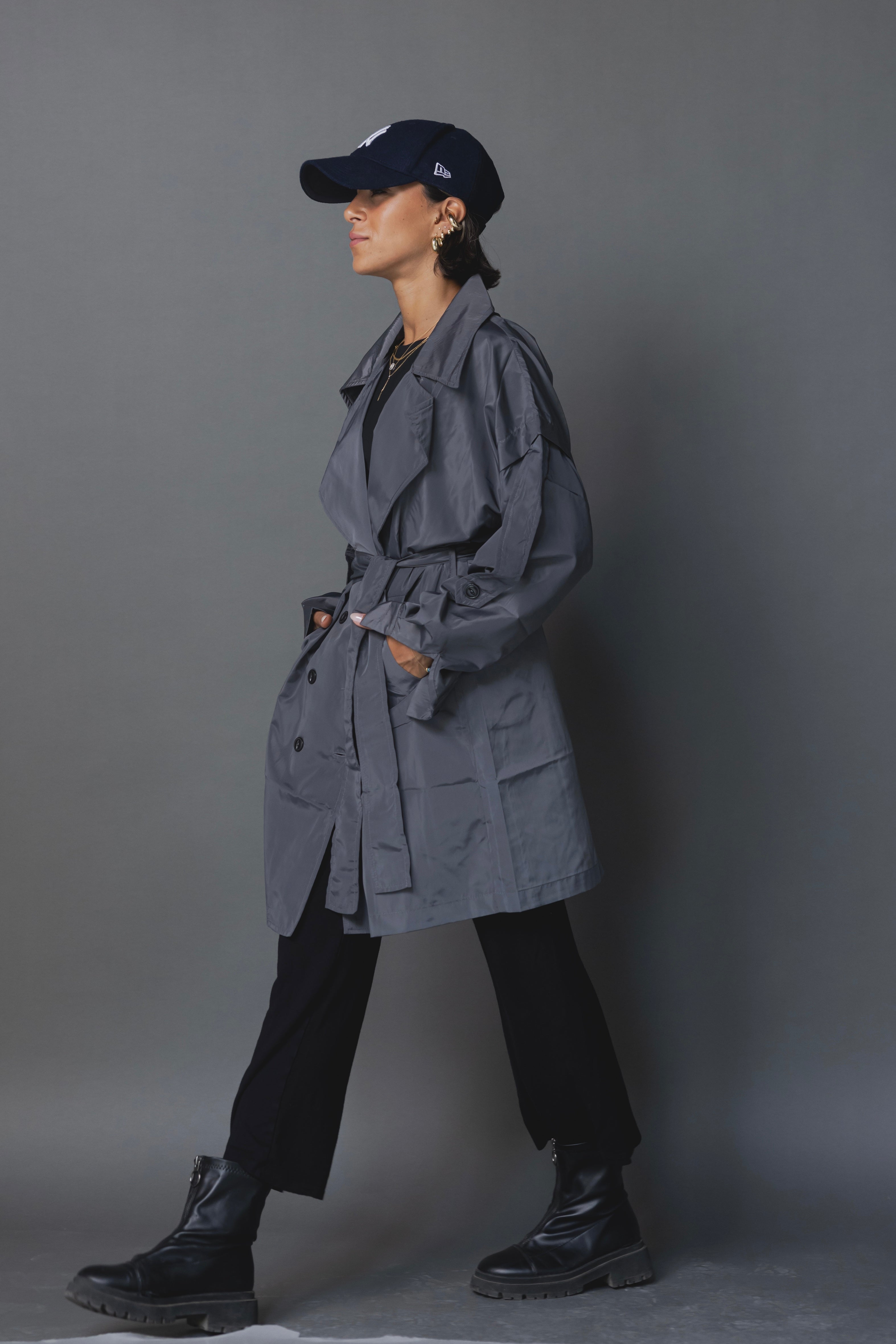 Anchor Waterproof Trench Coact in Grey