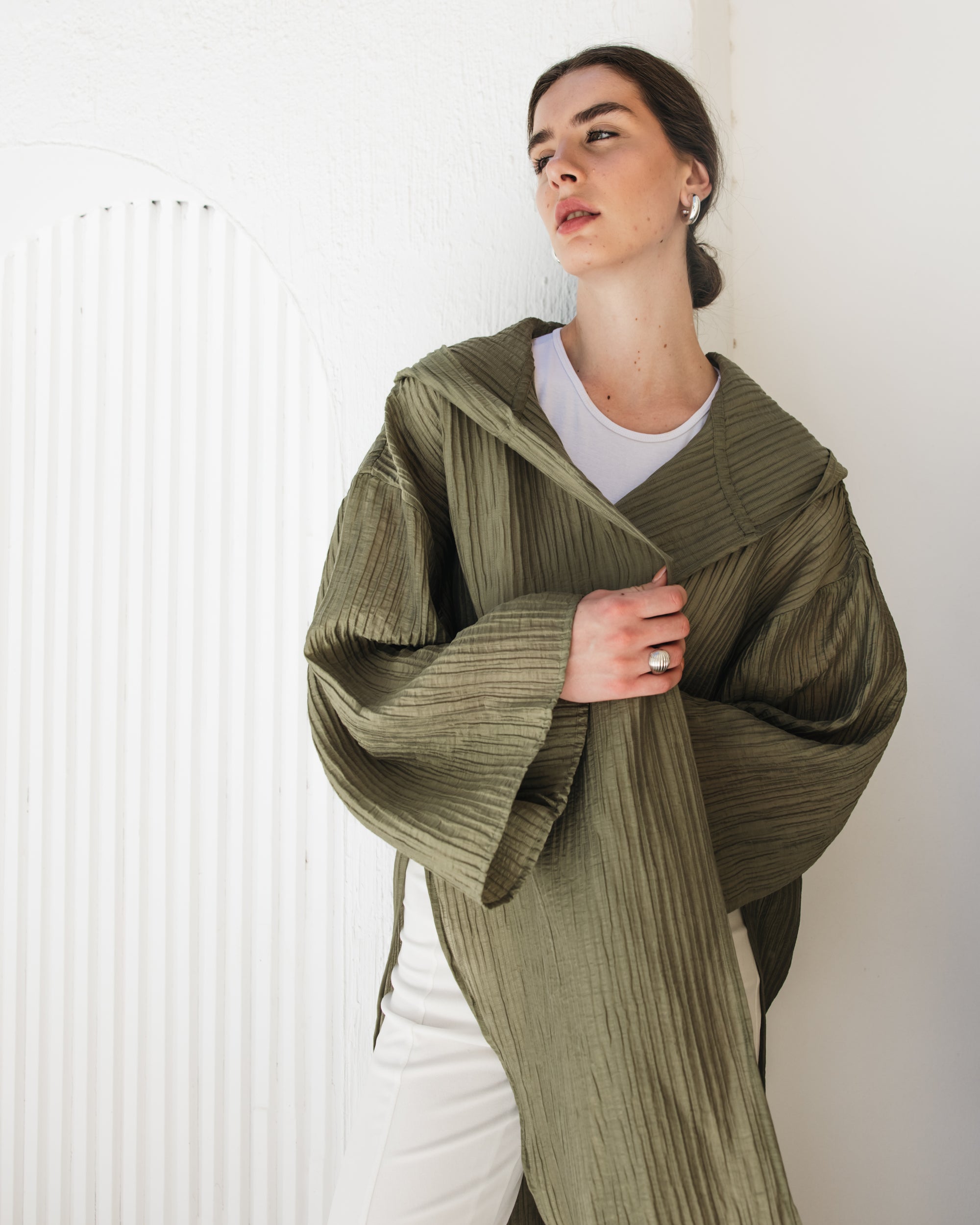 Dawn Cardigan in Olive Green