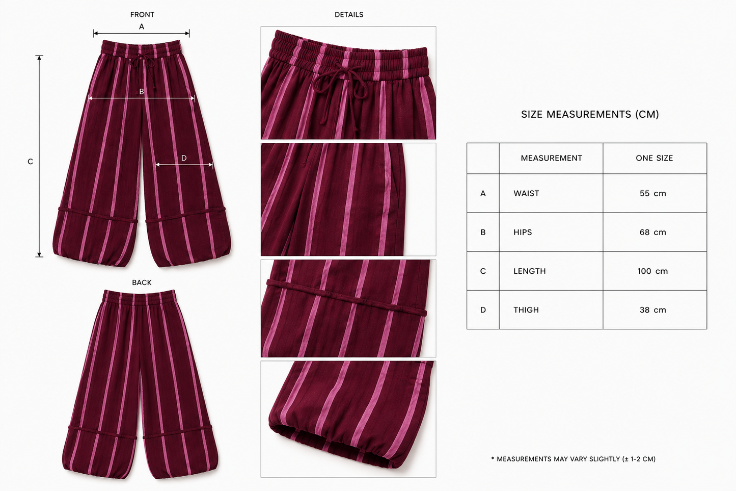 Strips pants