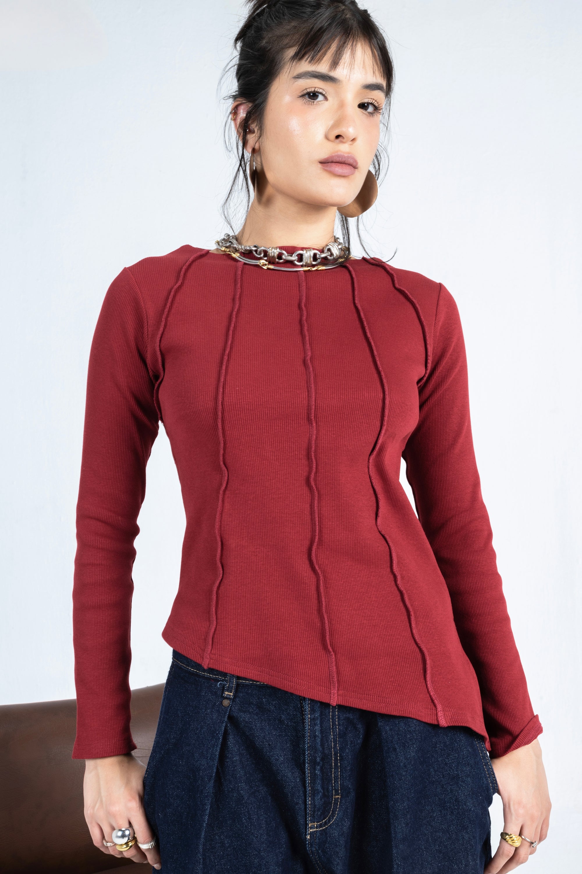 Russet Top in Burgundy