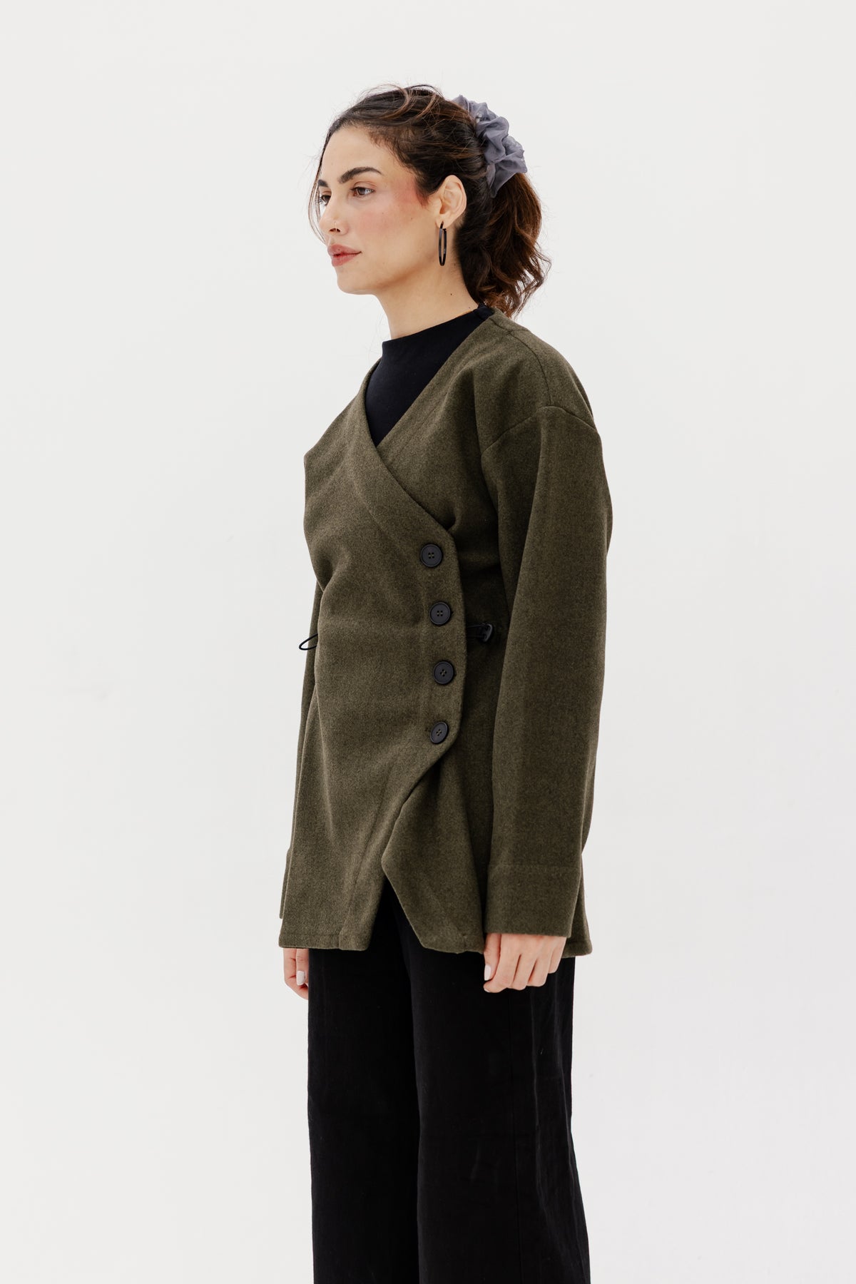 Umber Jacket in Olive Green