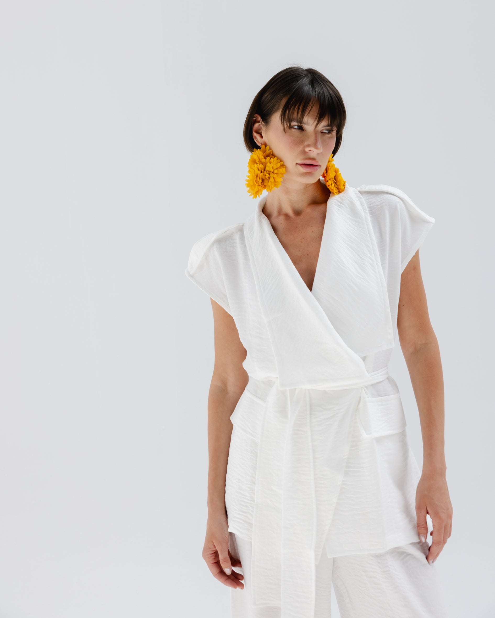 Valera Linen Set in White