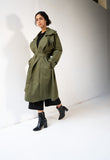 Trench Coact in Olive Green