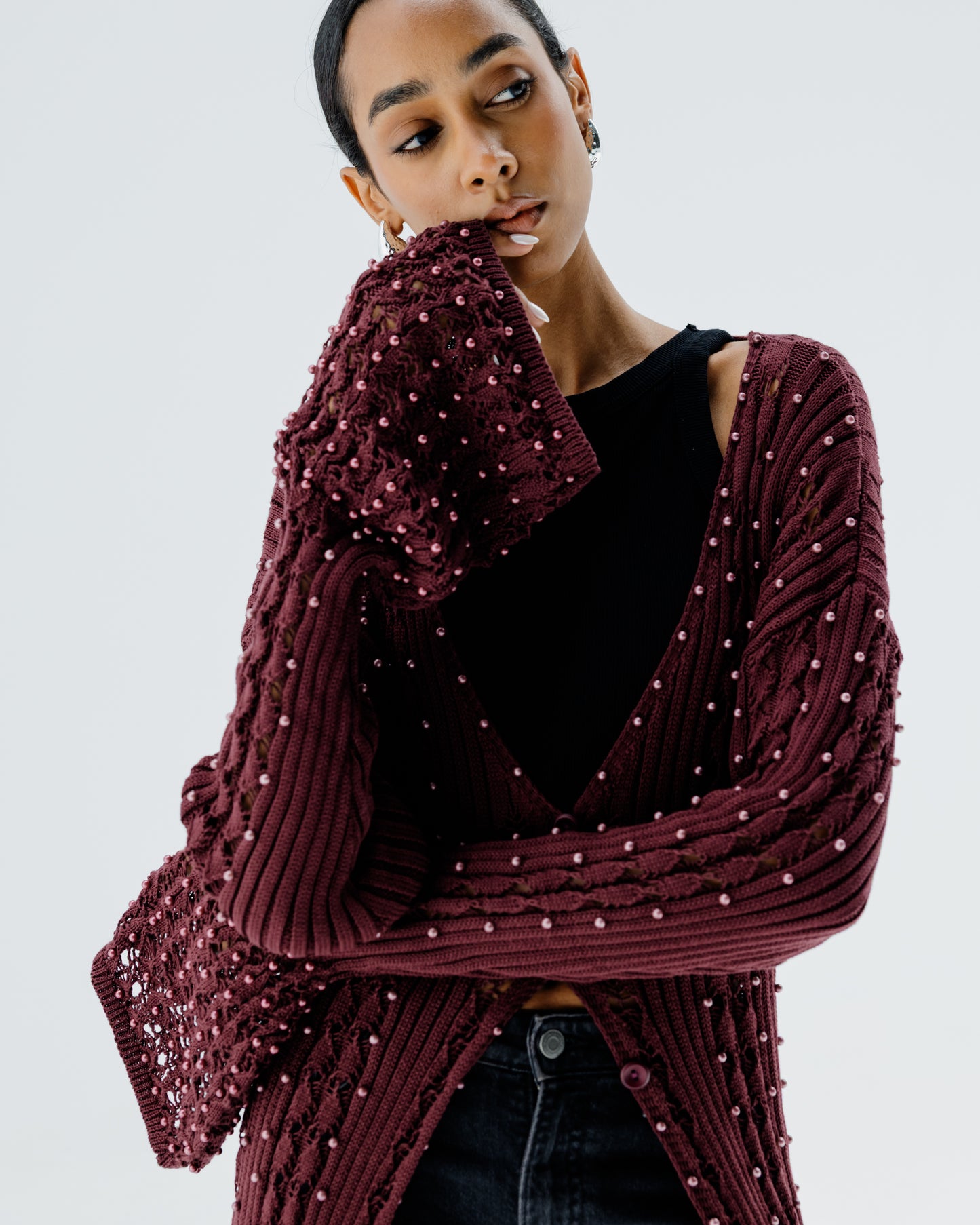 Special Edition Petalis in Burgundy - Pearls
