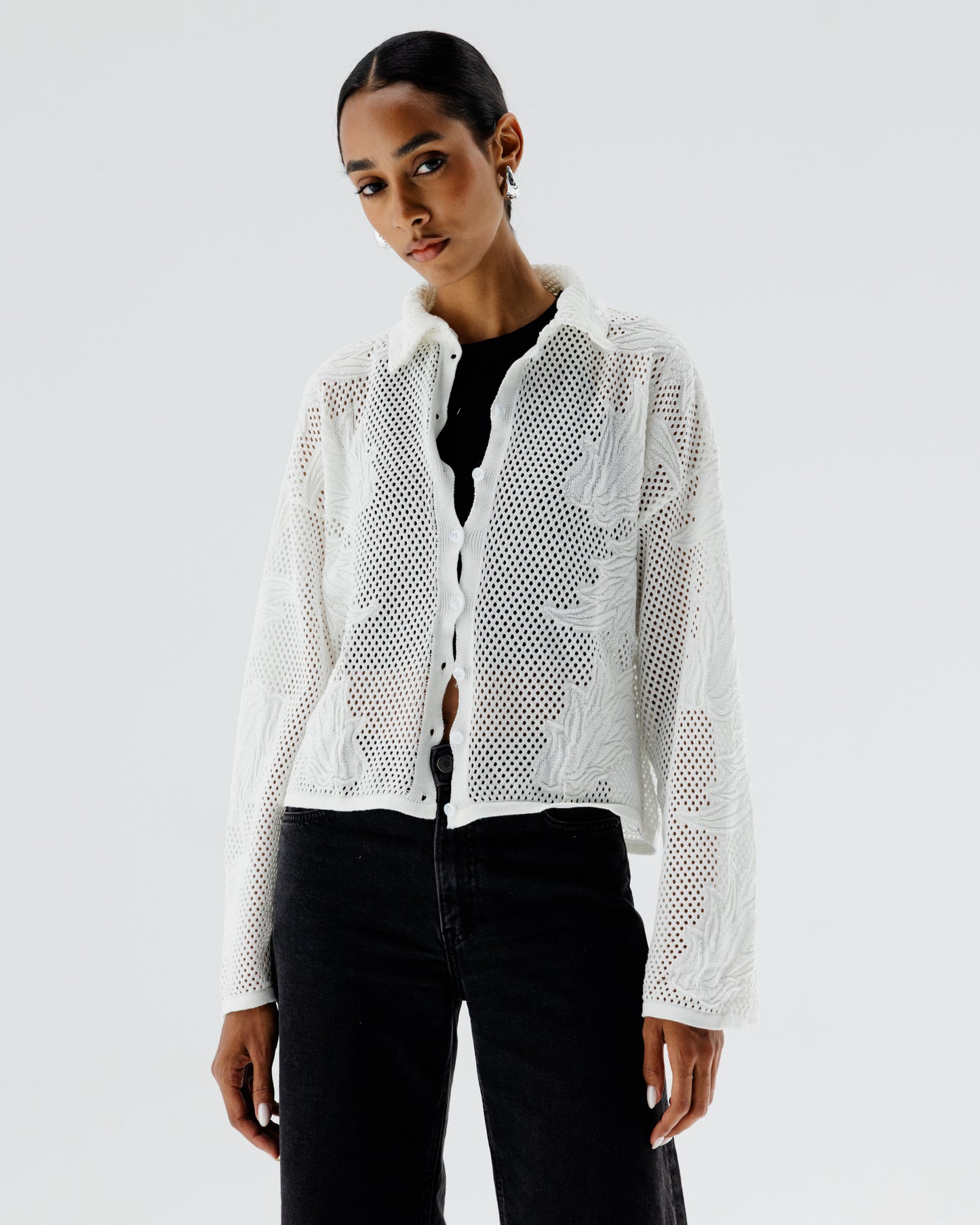 ISLA Knit Top in White