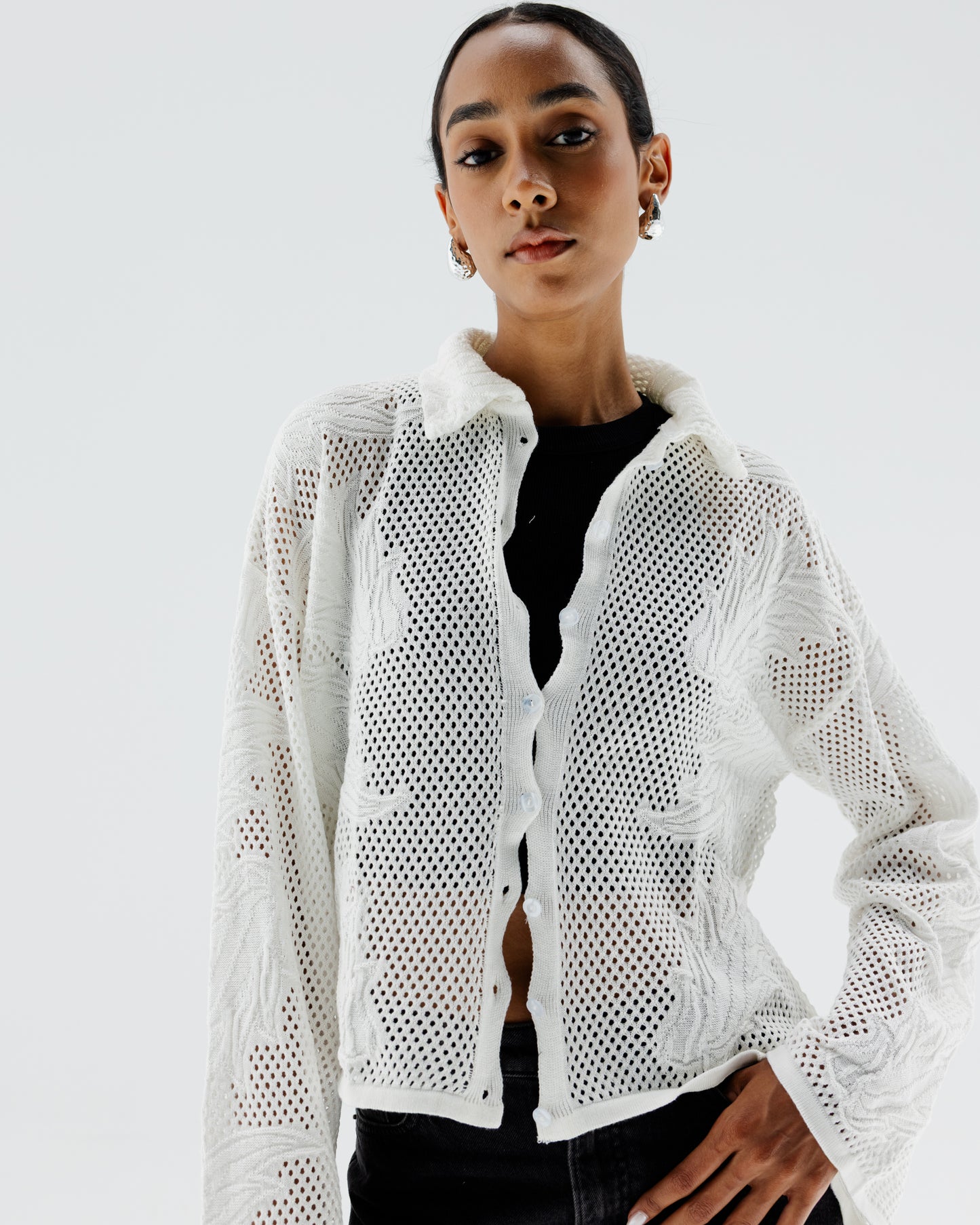 ISLA Knit Top in White
